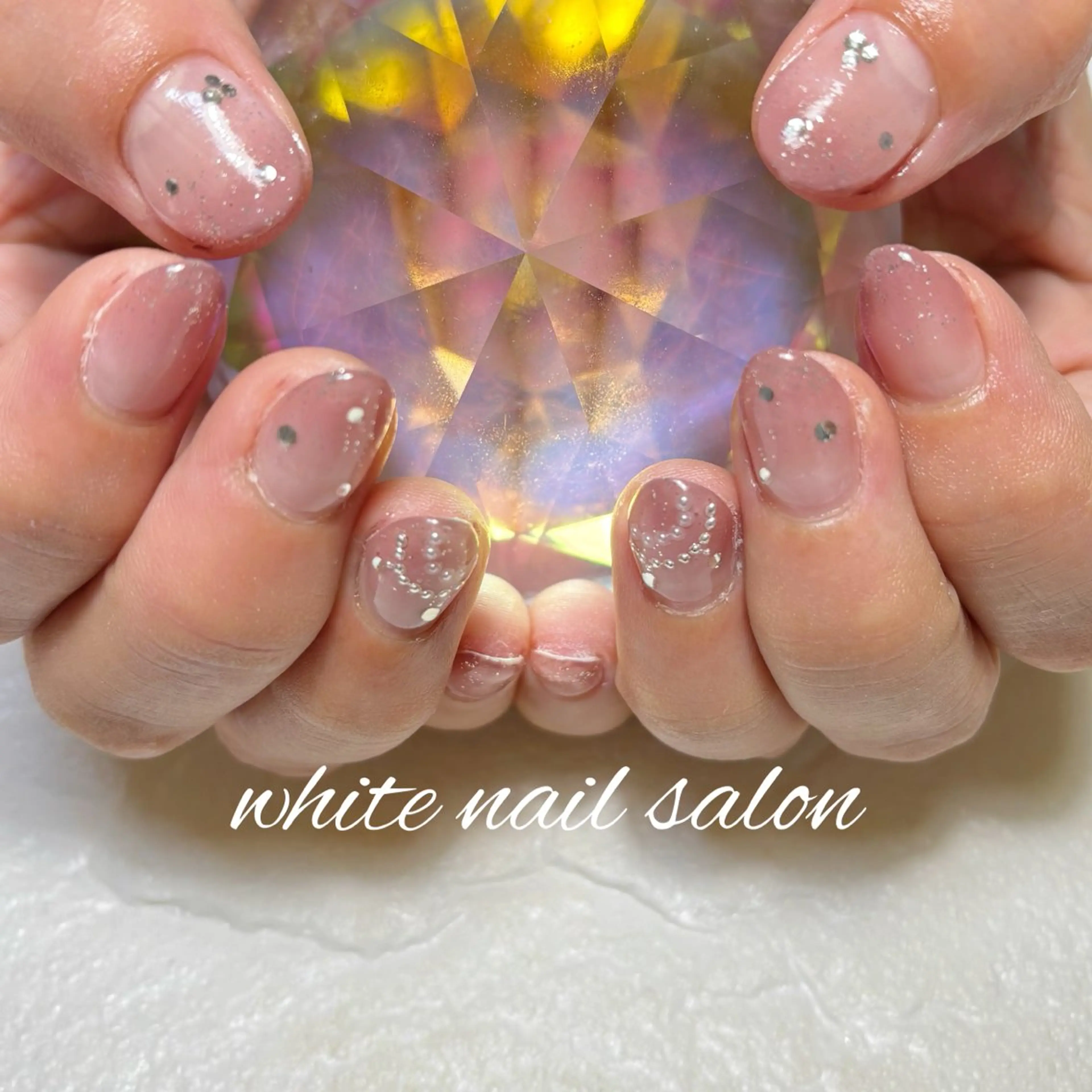 ネイル フットネイル ラメ(グリッター) ハンドネイル white nail salonのネイルデザイン