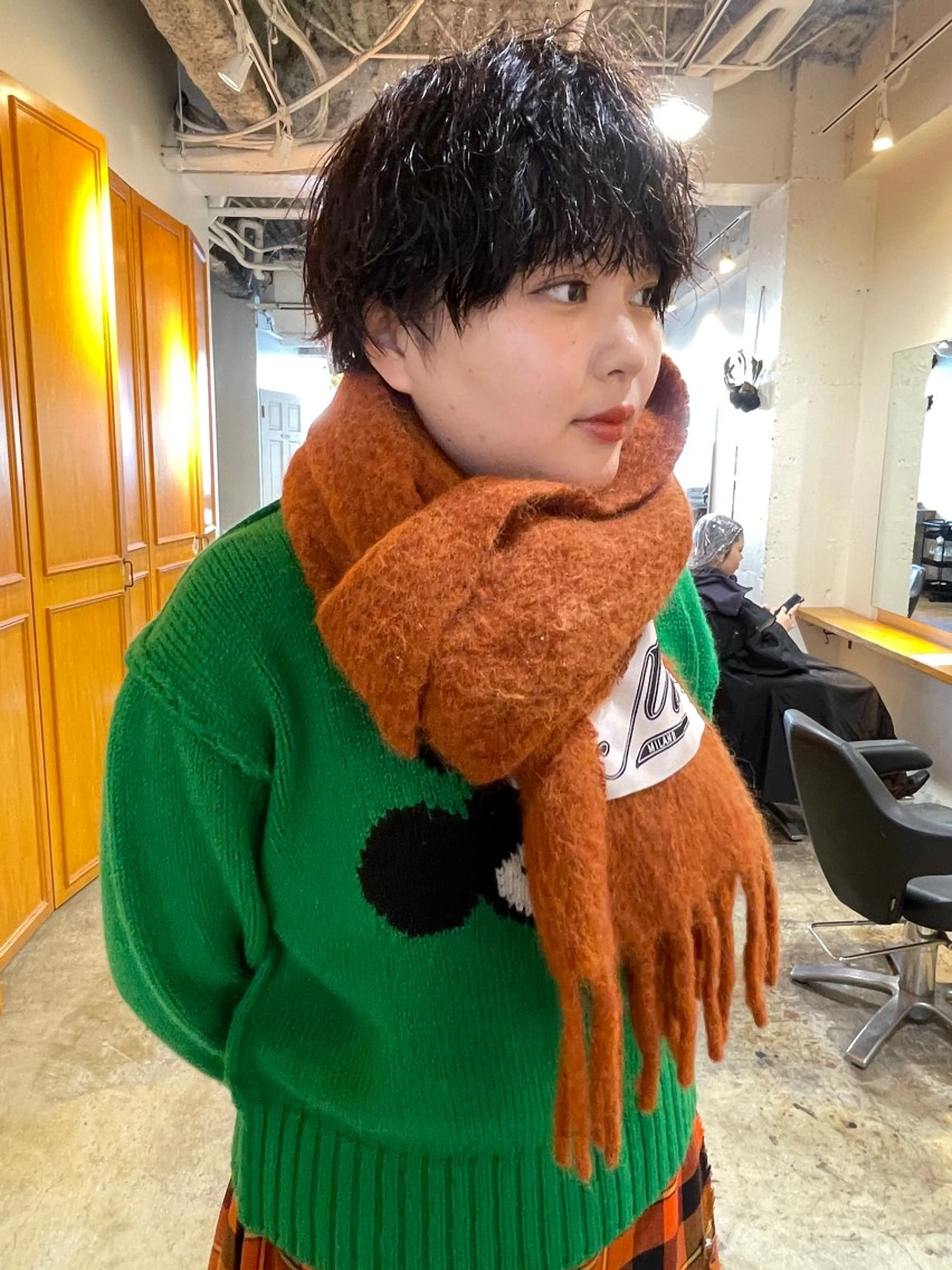 ショート カラー パーマ ボルドーカラー ブラウンカラー ショートヘア カット ヘアカラー パーマ トリートメント レイヤー／似合わせ TAKUYAのヘアスタイル