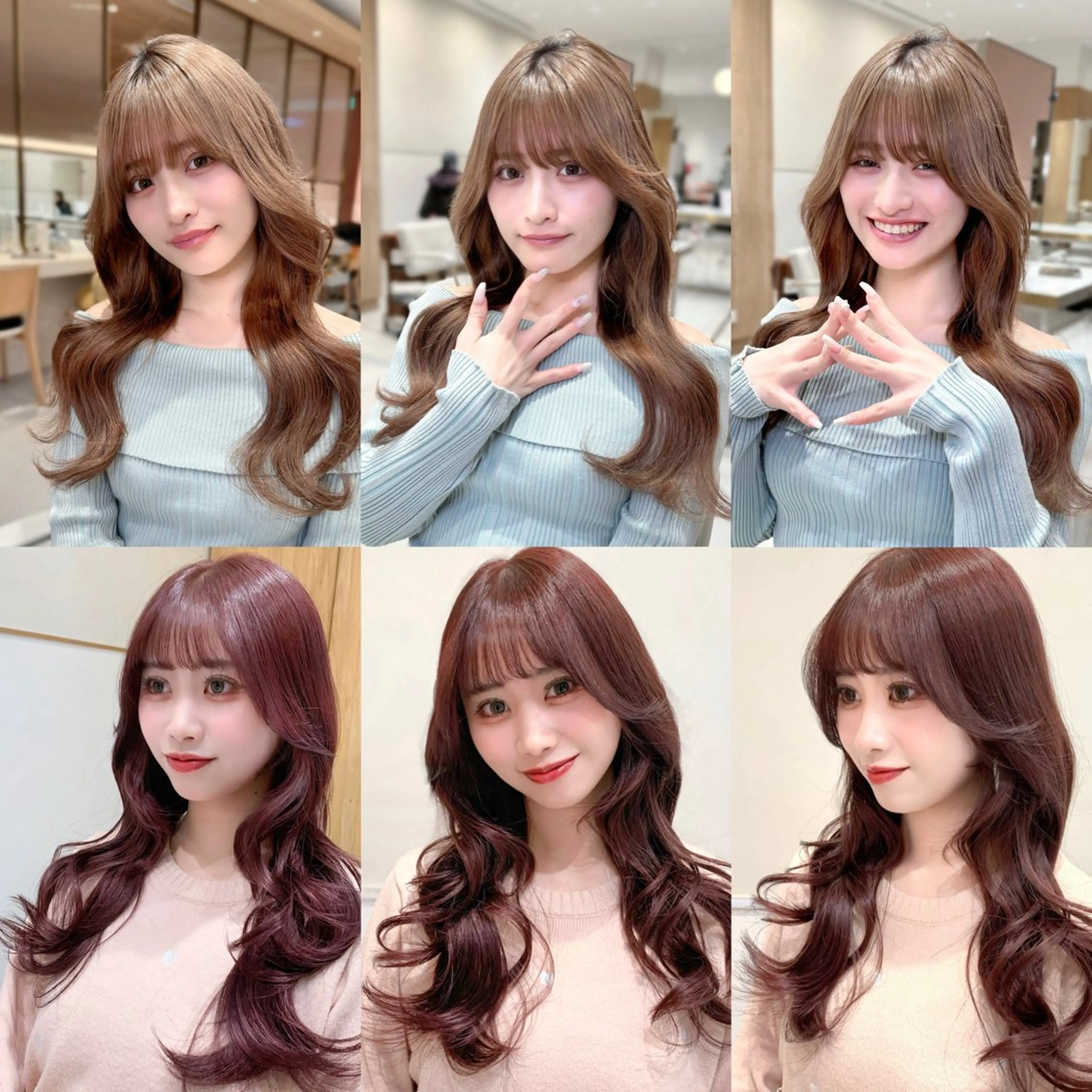 ミディアム カラー カット ヘアカラー トリートメント ヘッドスパ ヘアセット 韓国ヘア/レイヤー/ 顔まわり/りょーとのヘアスタイル