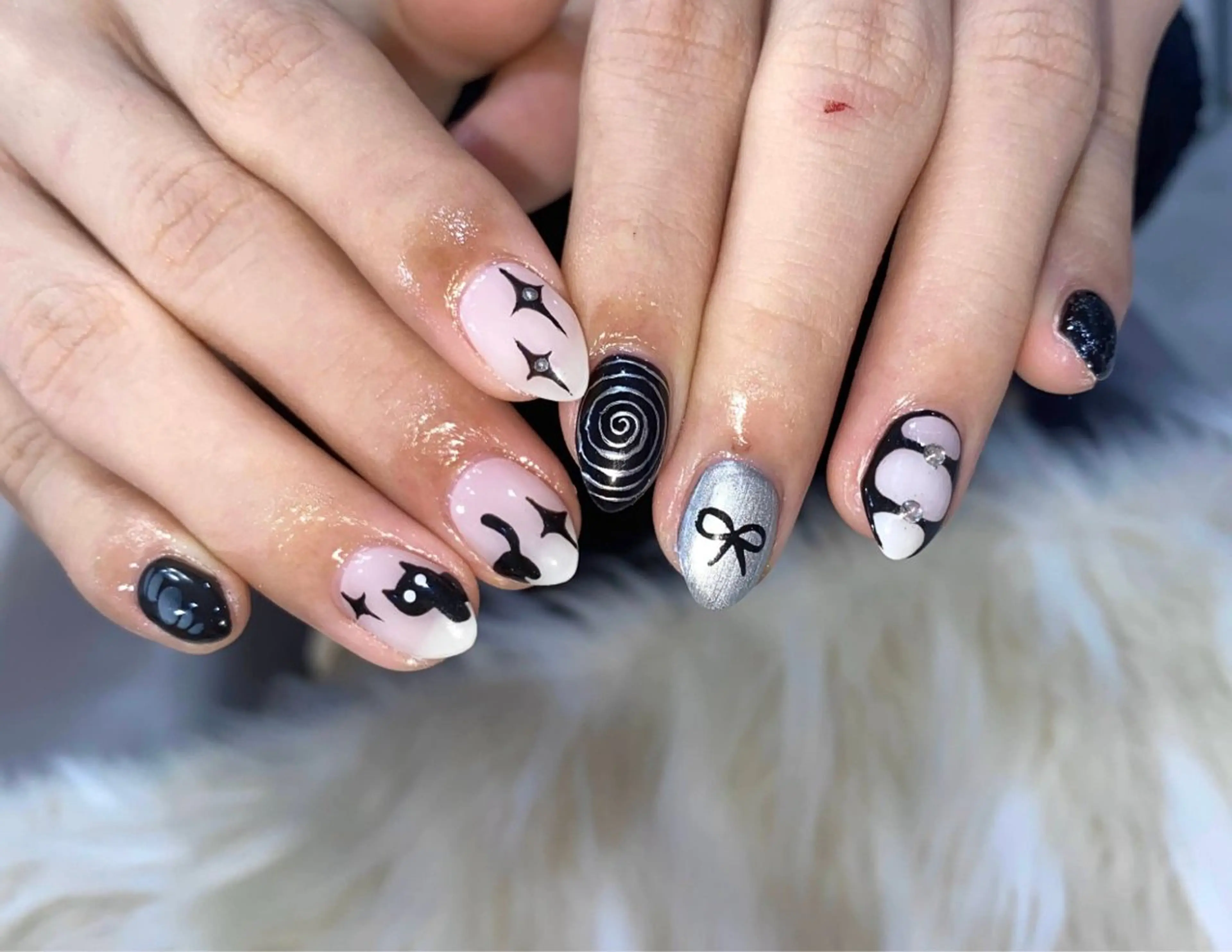 ネイル 長さ出し フレンチネイル ジェルネイル グラデーション 韓国ネイル ハンドネイル Nail&eye Belire 新宿のネイルデザイン