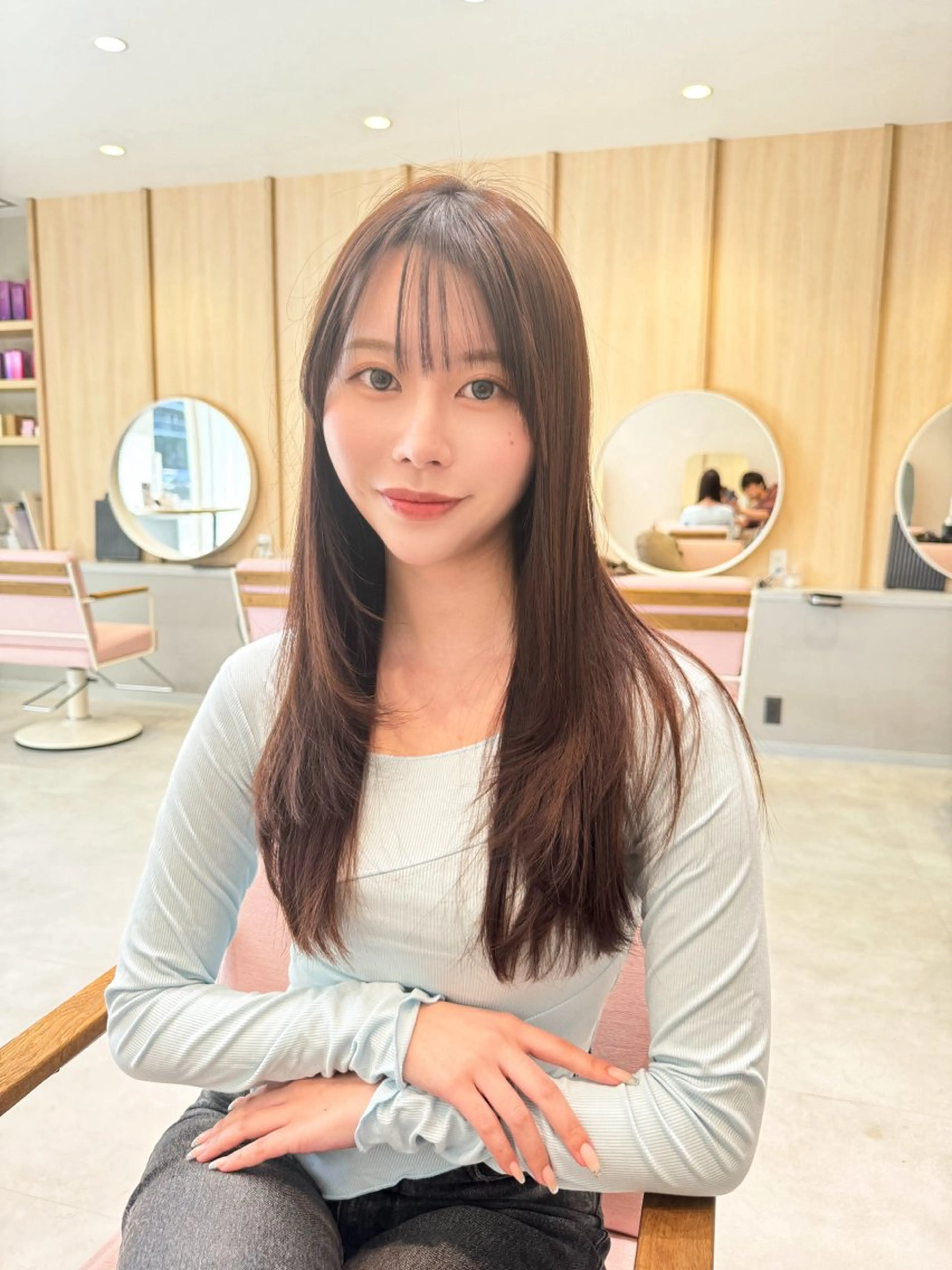 ロング カラー カット 縮毛矯正 トリートメント ✂️似合わせの魔術師 石田一樹✂️のヘアスタイル