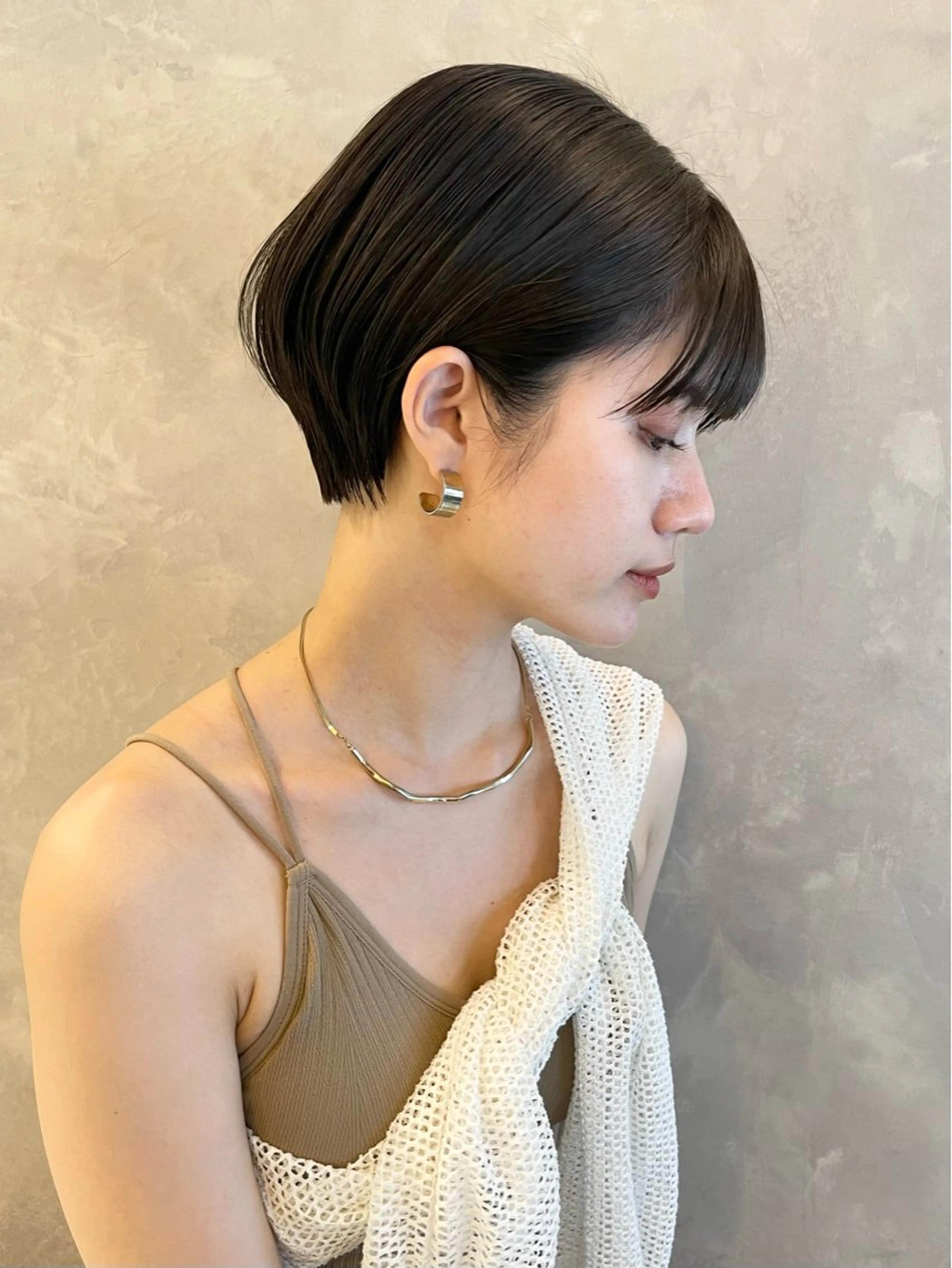 ショート ボブ/デザインカラー /表参道/新井美有紀のヘアスタイル