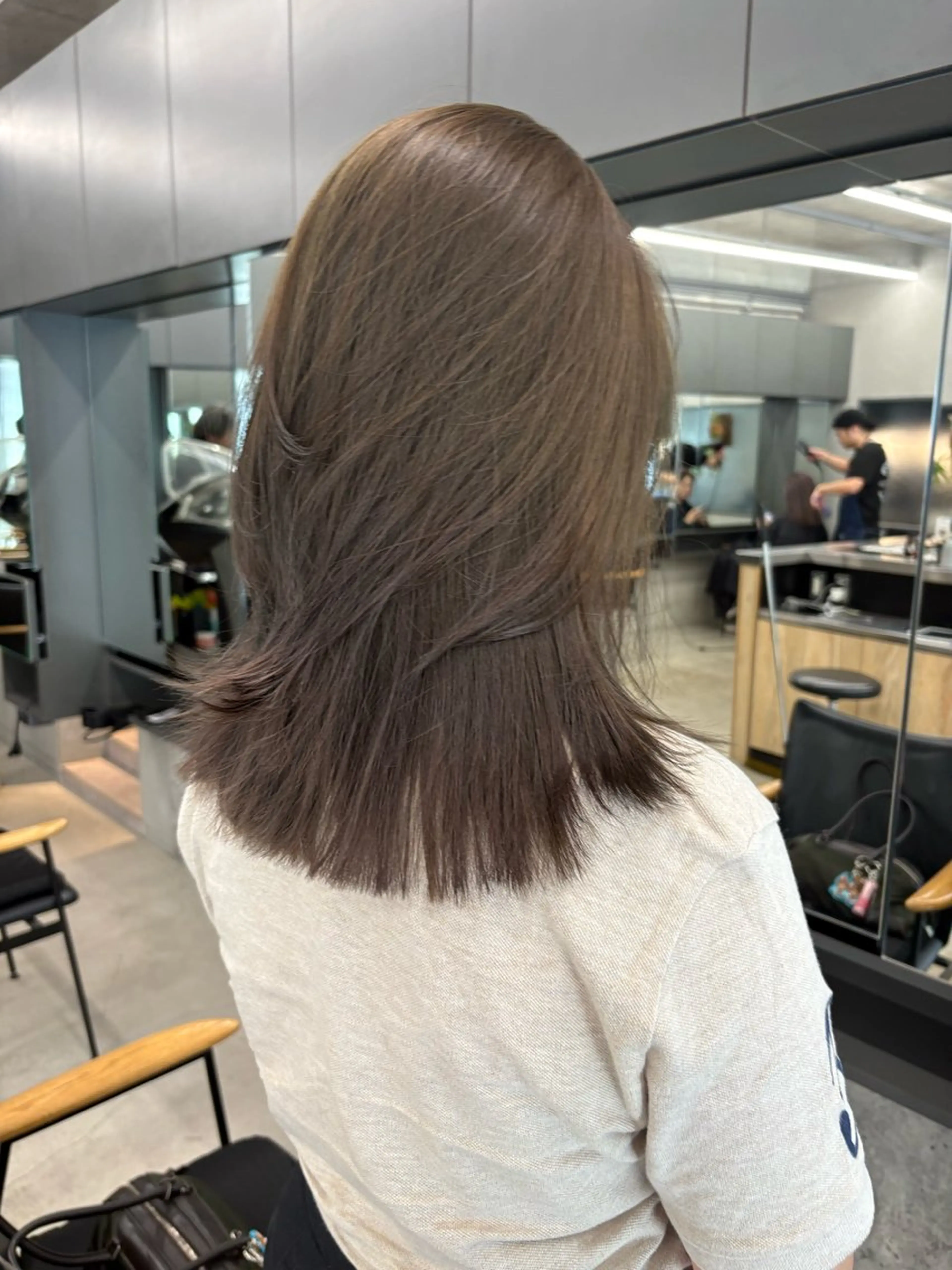 ミディアム カラー ヘアカラー トリートメント レイヤー/柔色 カラー/SAkiのヘアスタイル
