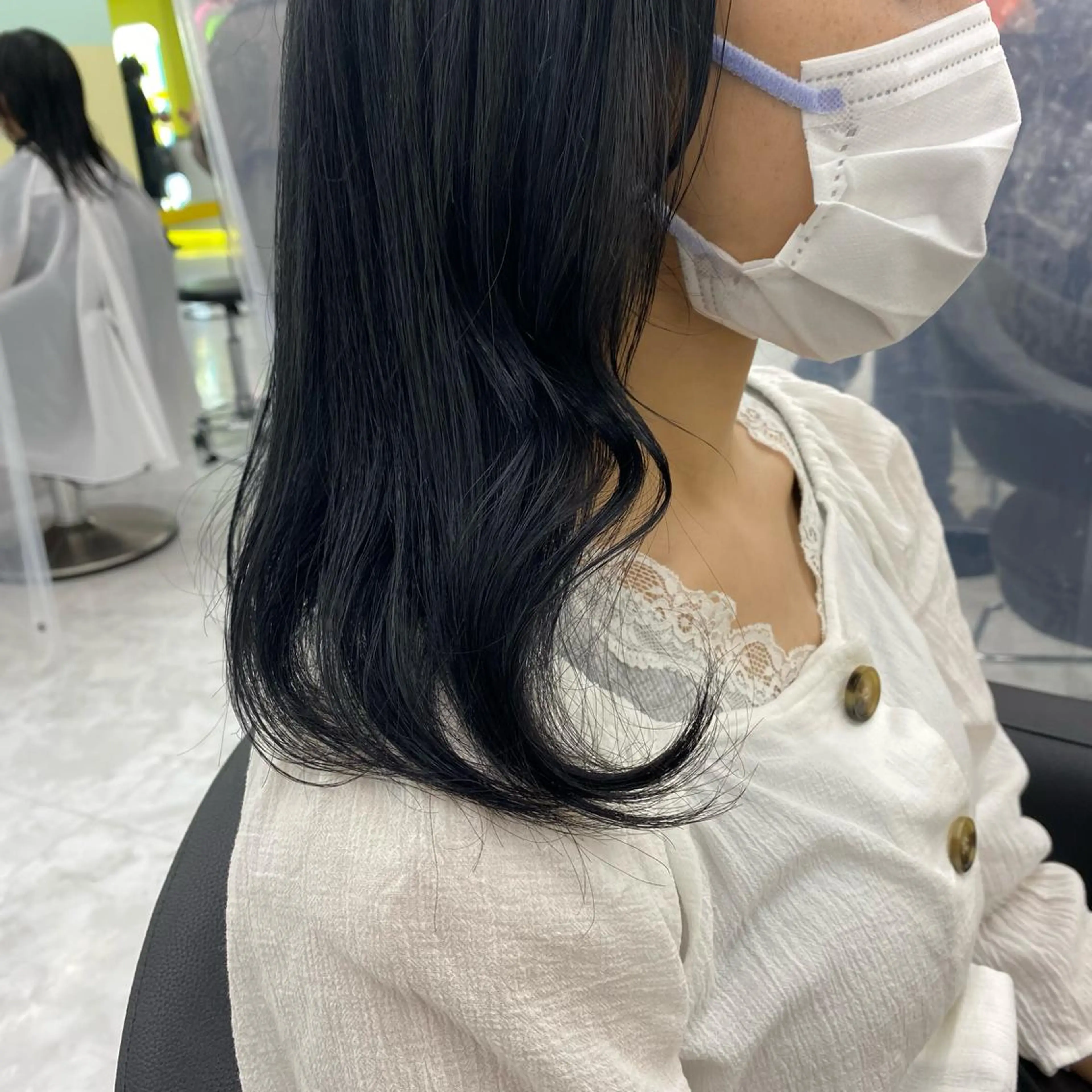 セミロング カラー ヘアアレンジ ヘアカラー mai🍑暖色カラー /レイヤー💖のヘアスタイル