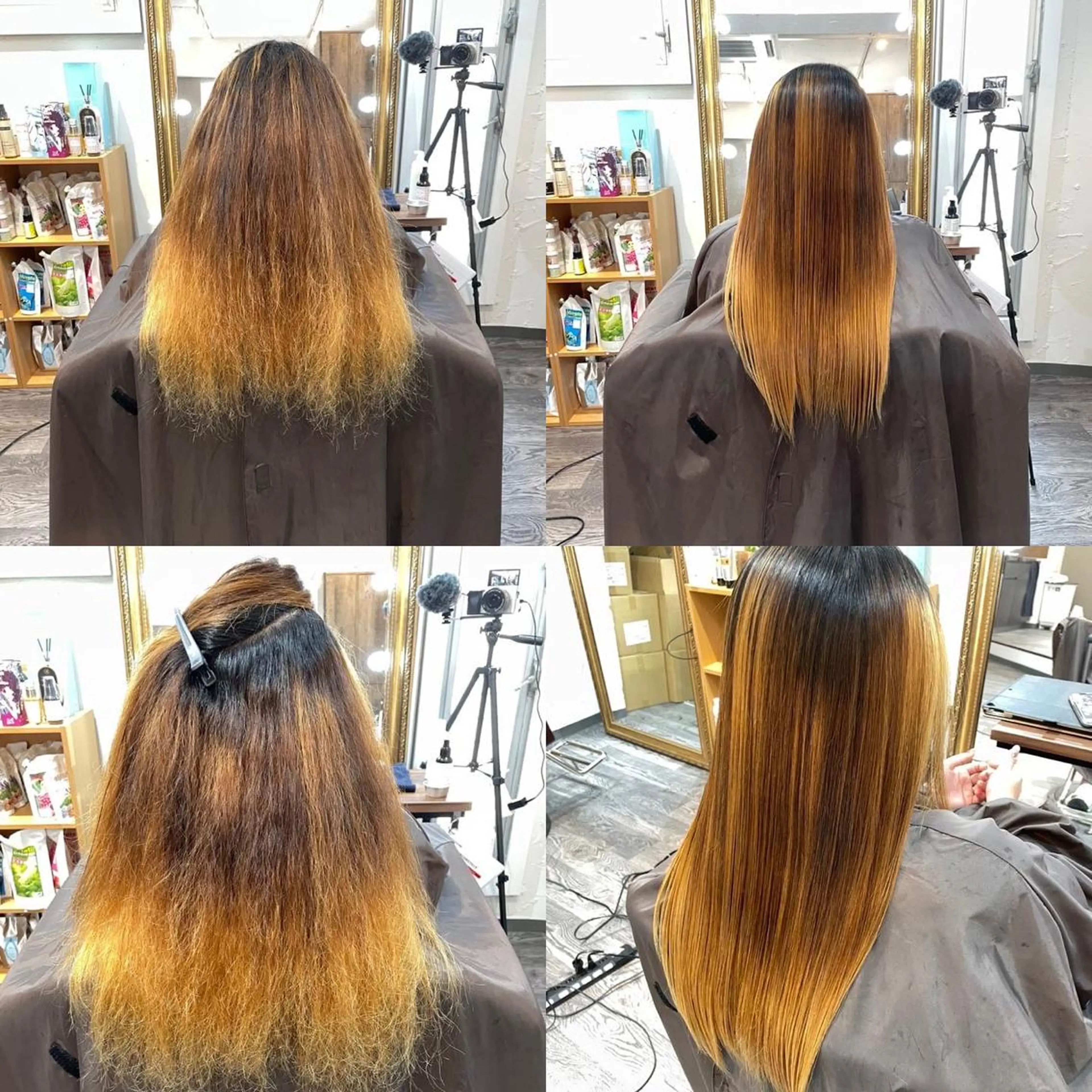 【要事前写真】sns顔出し🎥ブリーチ毛の縮毛矯正の動画モデル👩の写真