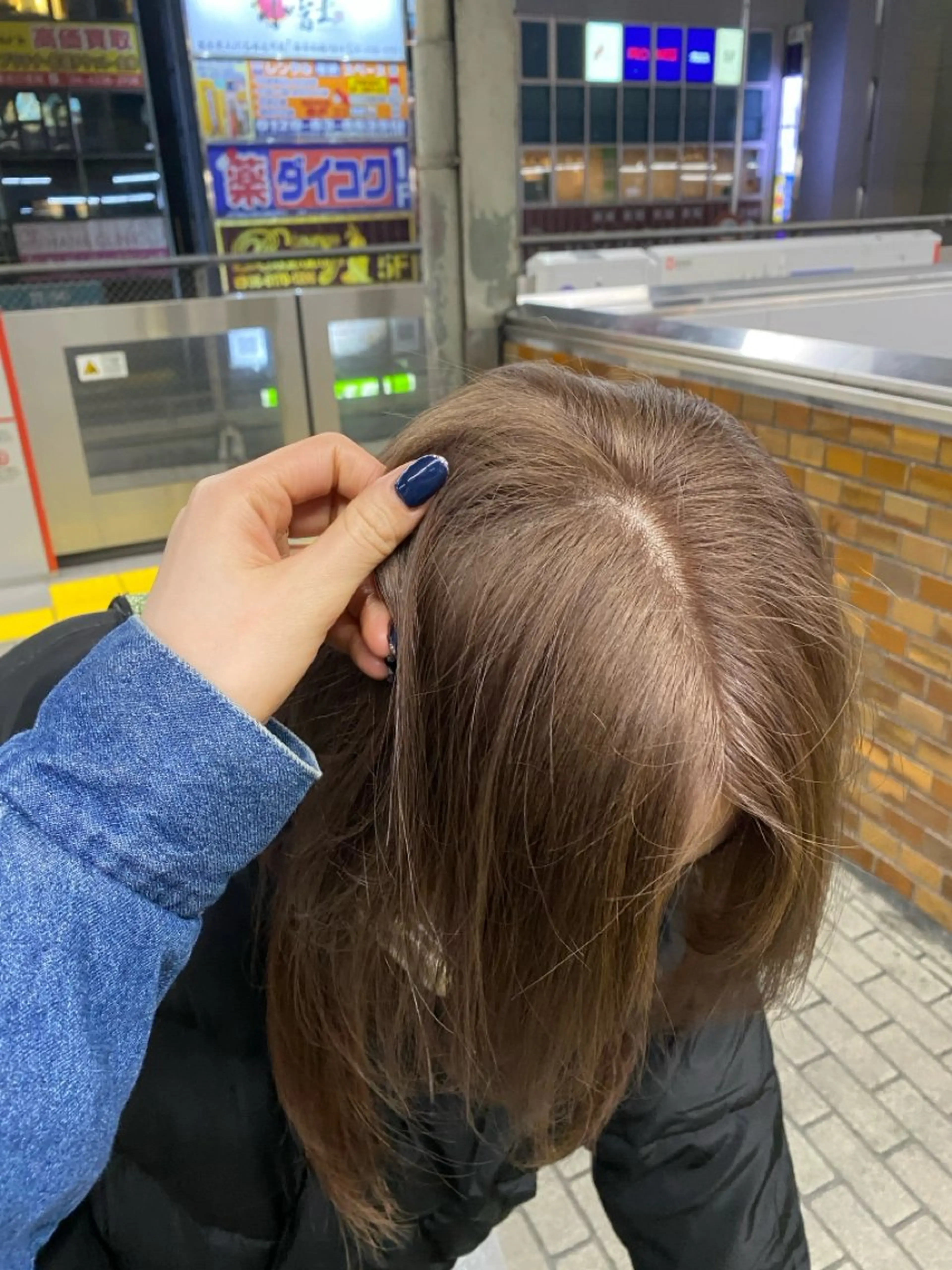 セミロング カラー ブリーチ 韓国風ヘア 江坂トレンド韓国風 髪質改善shinoのヘアスタイル