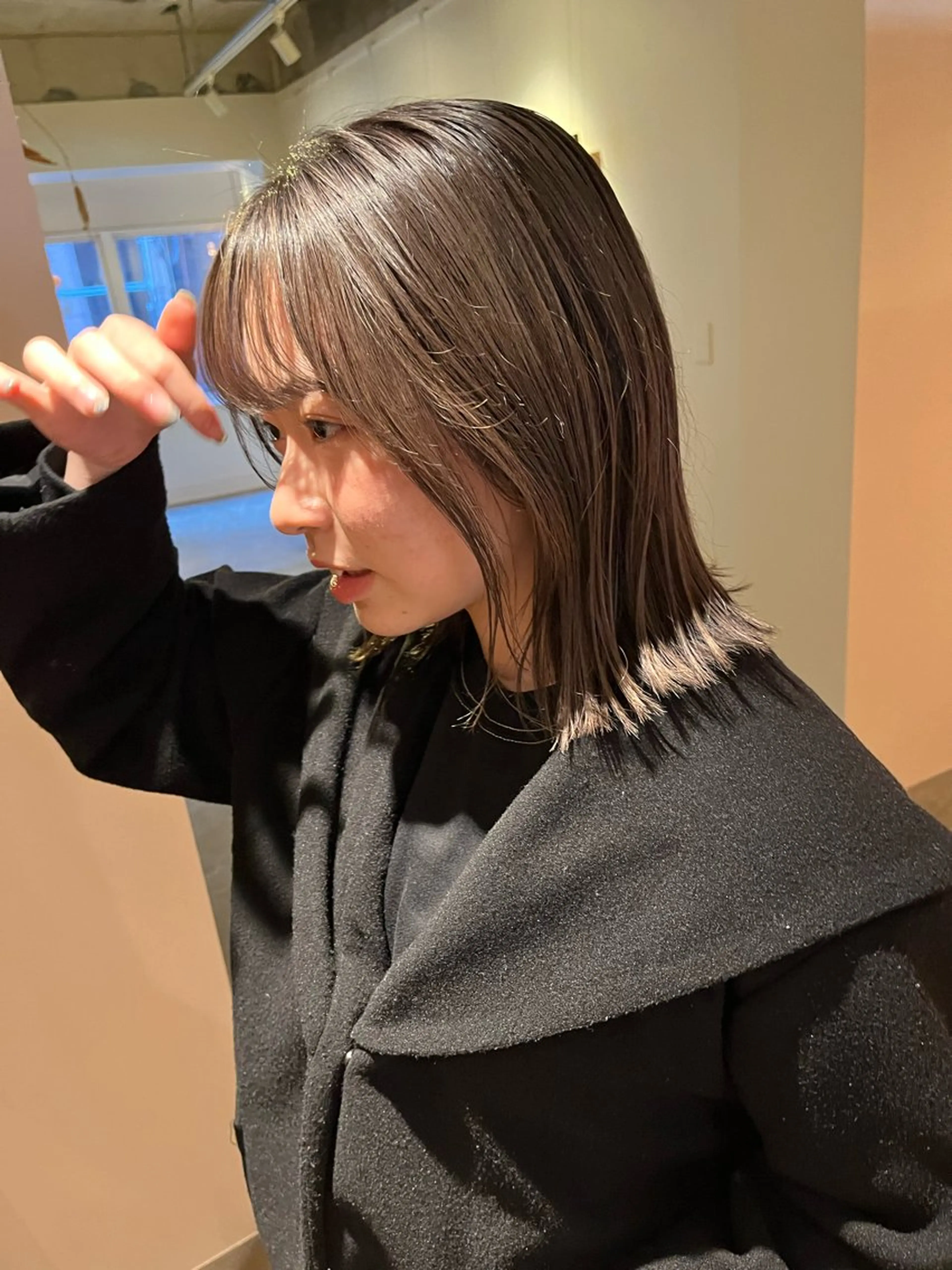 ミディアム カラー パーマ ヘアアレンジ robe 田中 実友のヘアスタイル