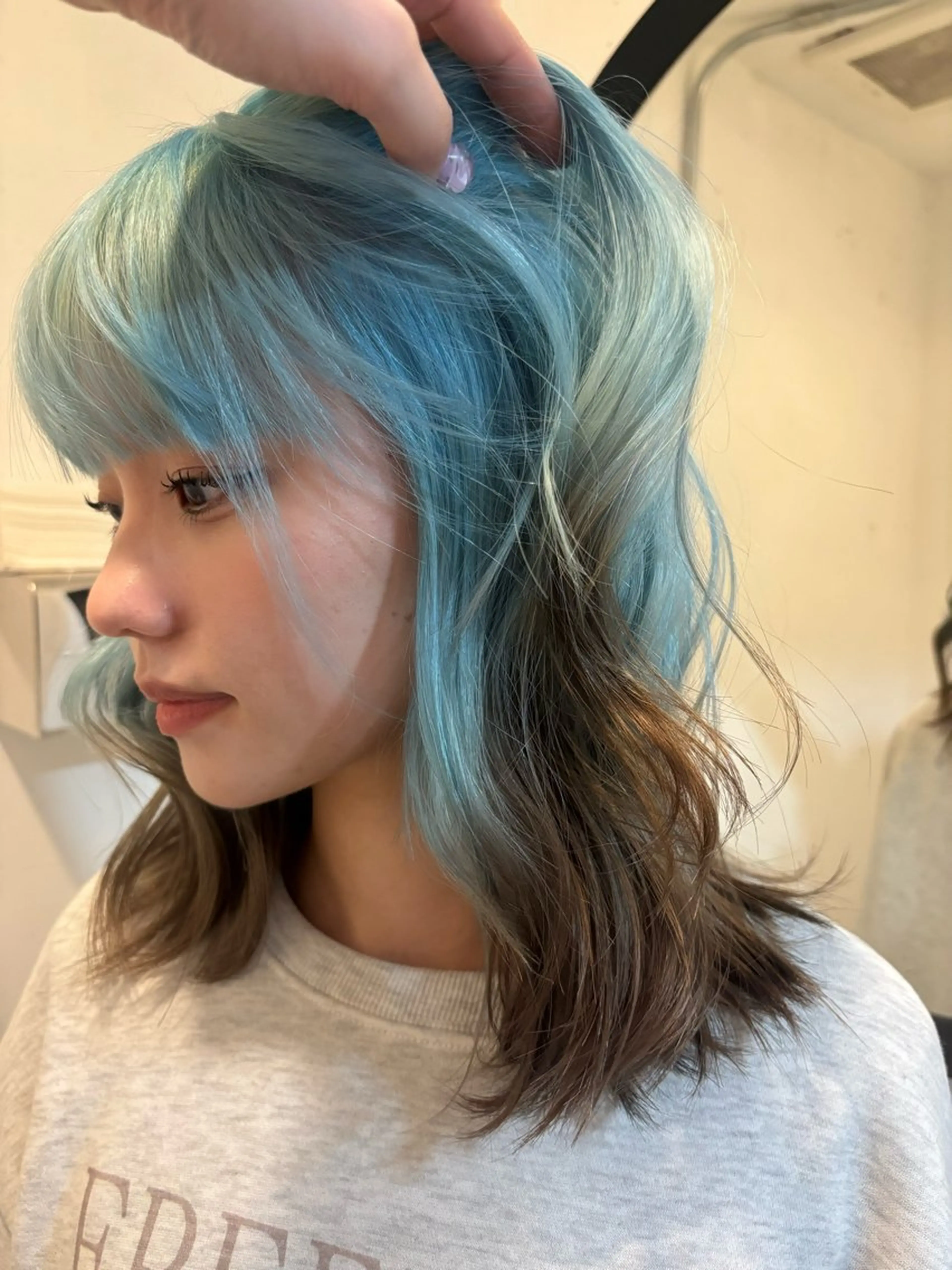 セミロング カラー デザインカラー ヘアカラー トリートメント ⭐︎似合わせカラー /レイヤー✩momoのヘアスタイル