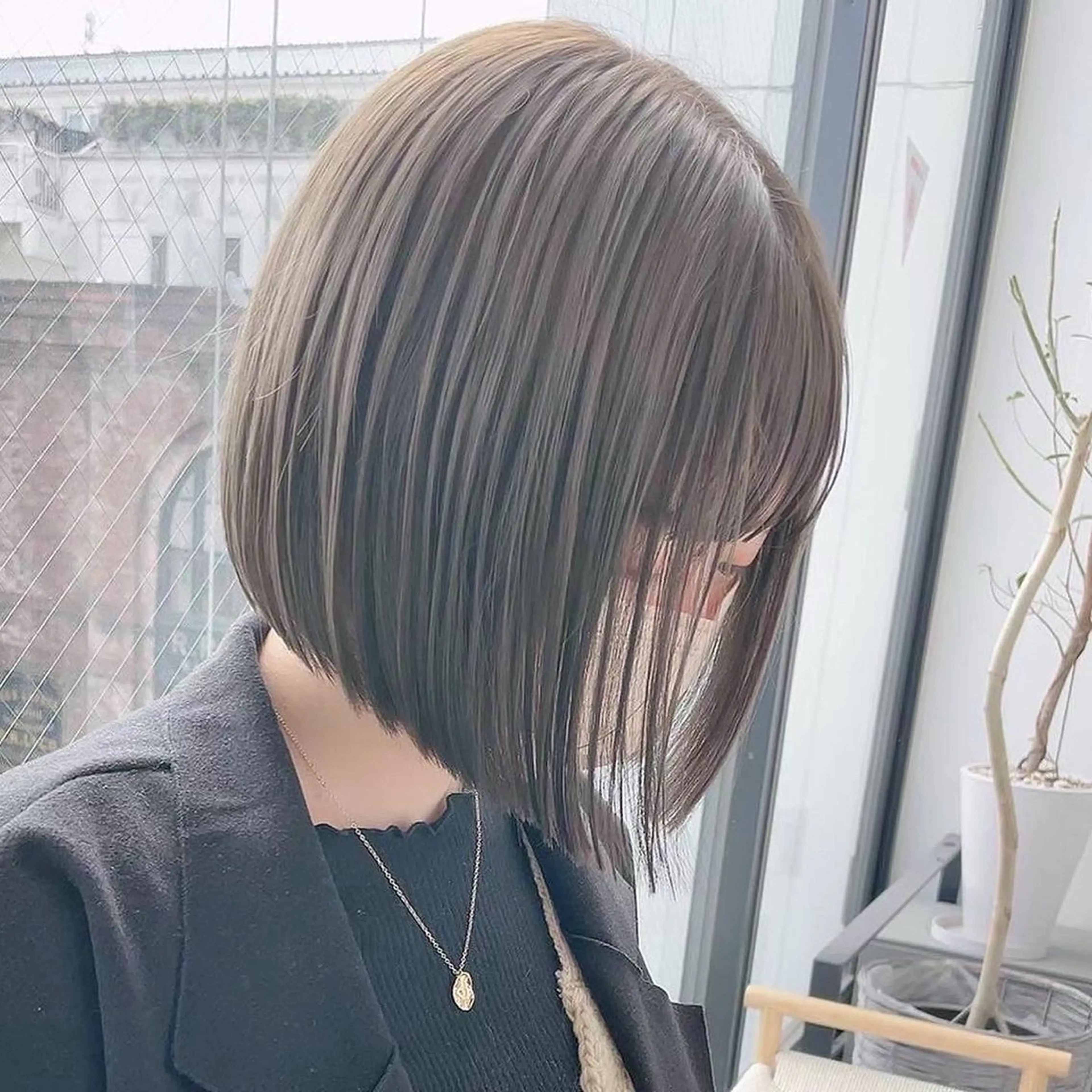 ショート ヘアカラー 縮毛矯正 ボブ/レイヤー/髪質 改善/縮毛矯正/銀座のヘアスタイル