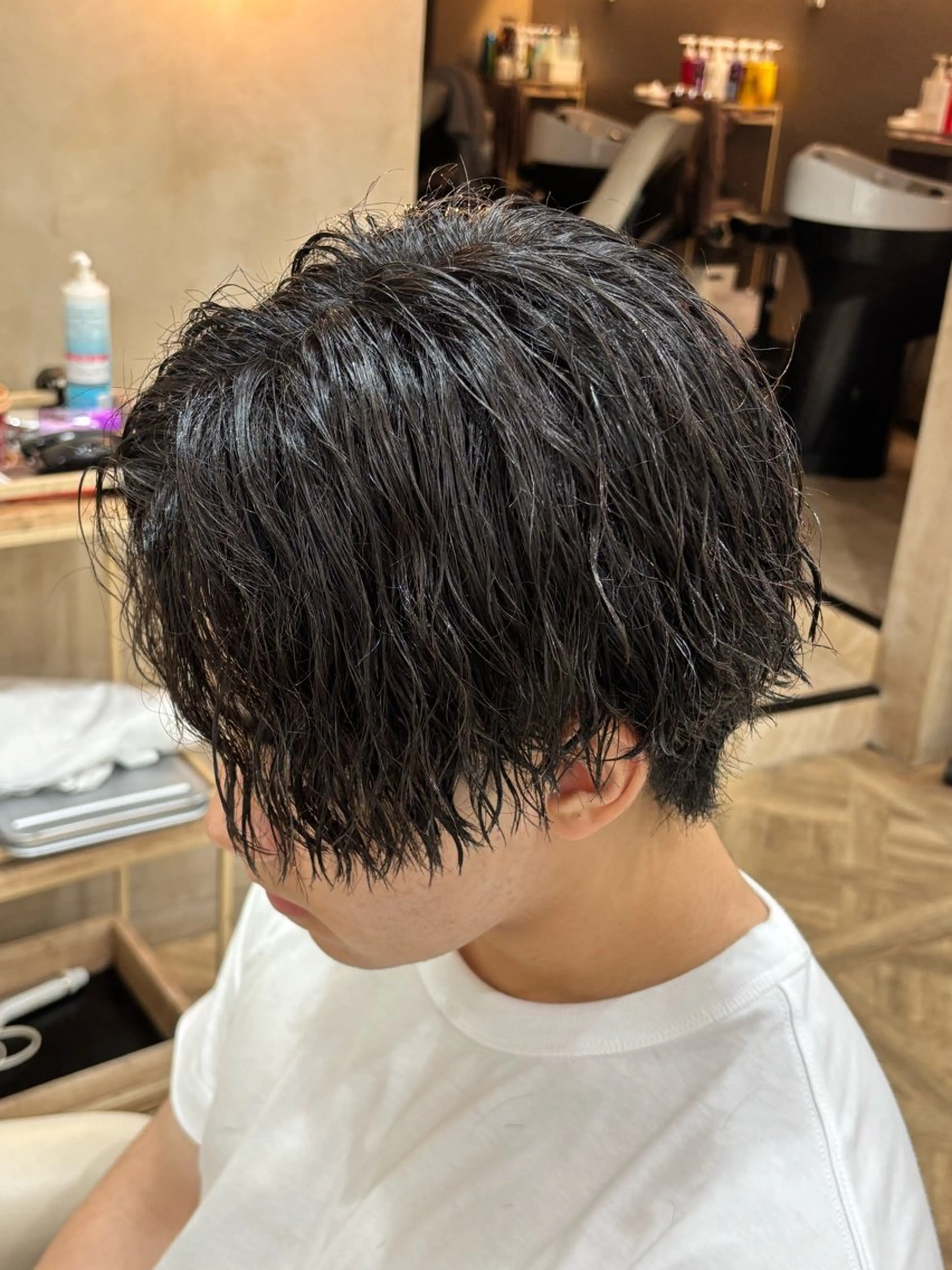 ショート パーマ メンズ カット パーマ トリートメント パーマ職人DAIKI ツイスパ/波巻きのヘアスタイル