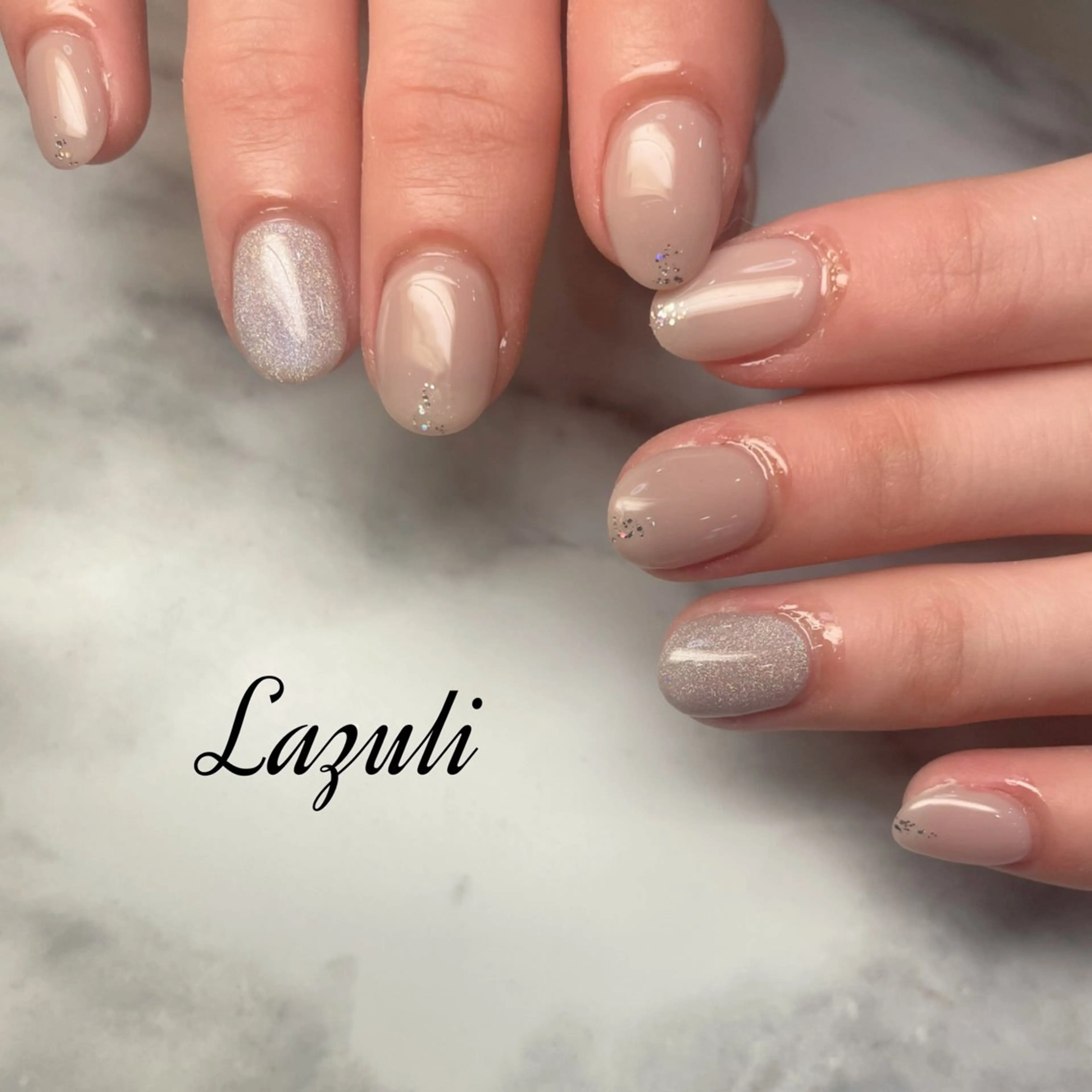 ネイル オーロラネイル マグネットネイル ハンドネイル Lazuli 💎のネイルデザイン