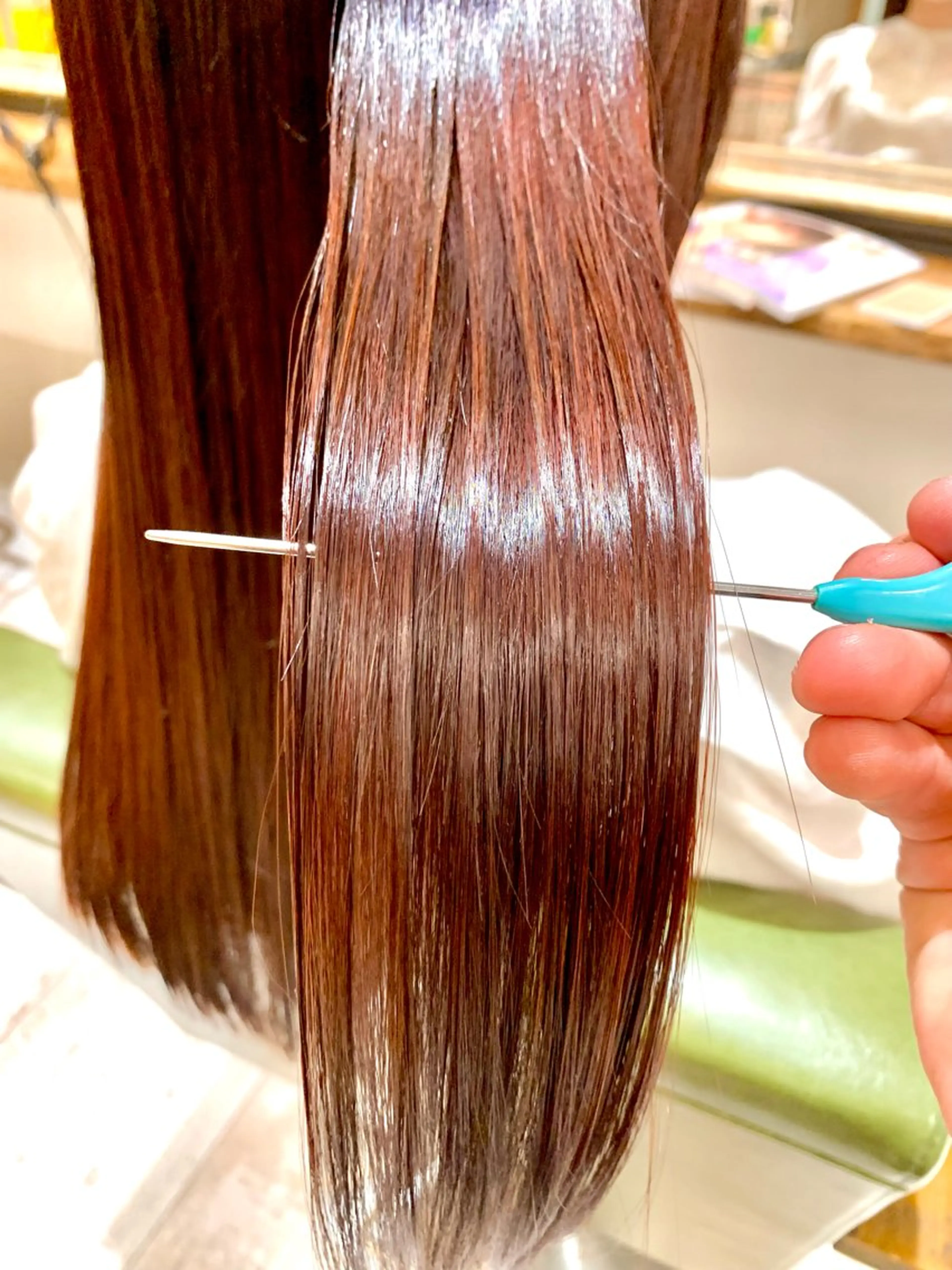 セミロング カラー rinrin 天文館のヘアスタイル