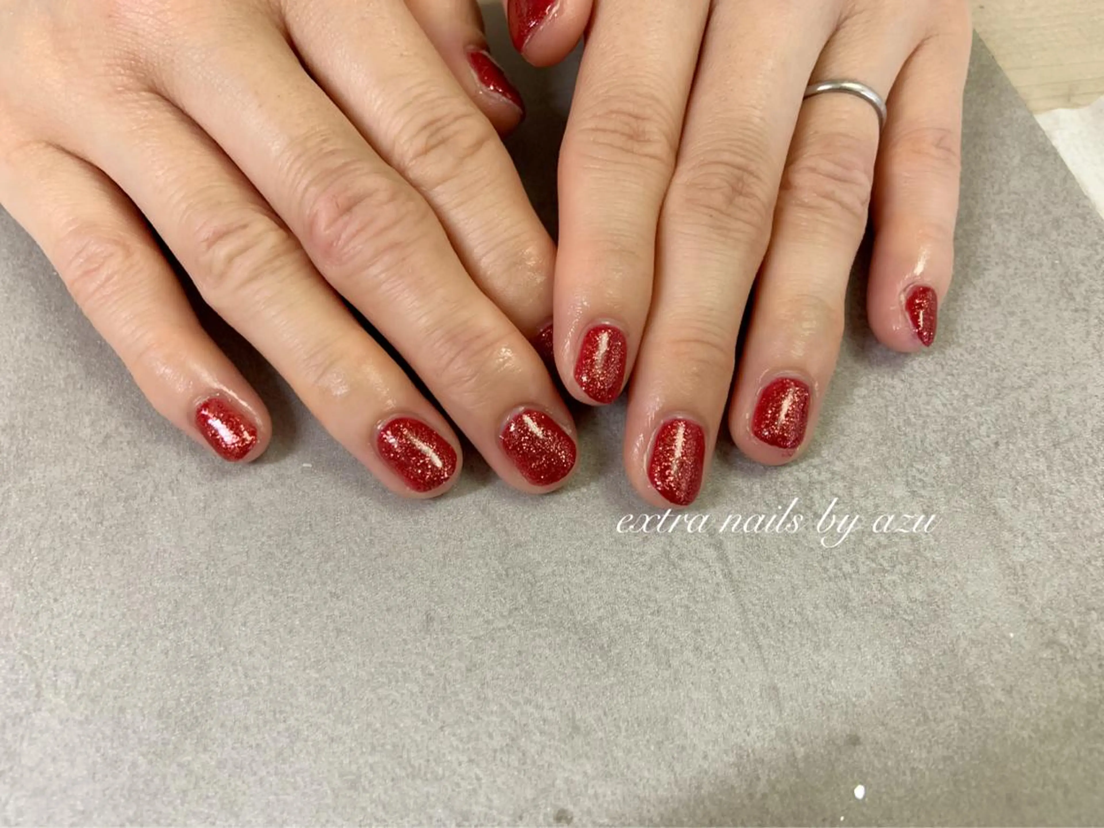 ネイル ラメ(グリッター) ハンドネイル extranails ／lemellaのネイルデザイン