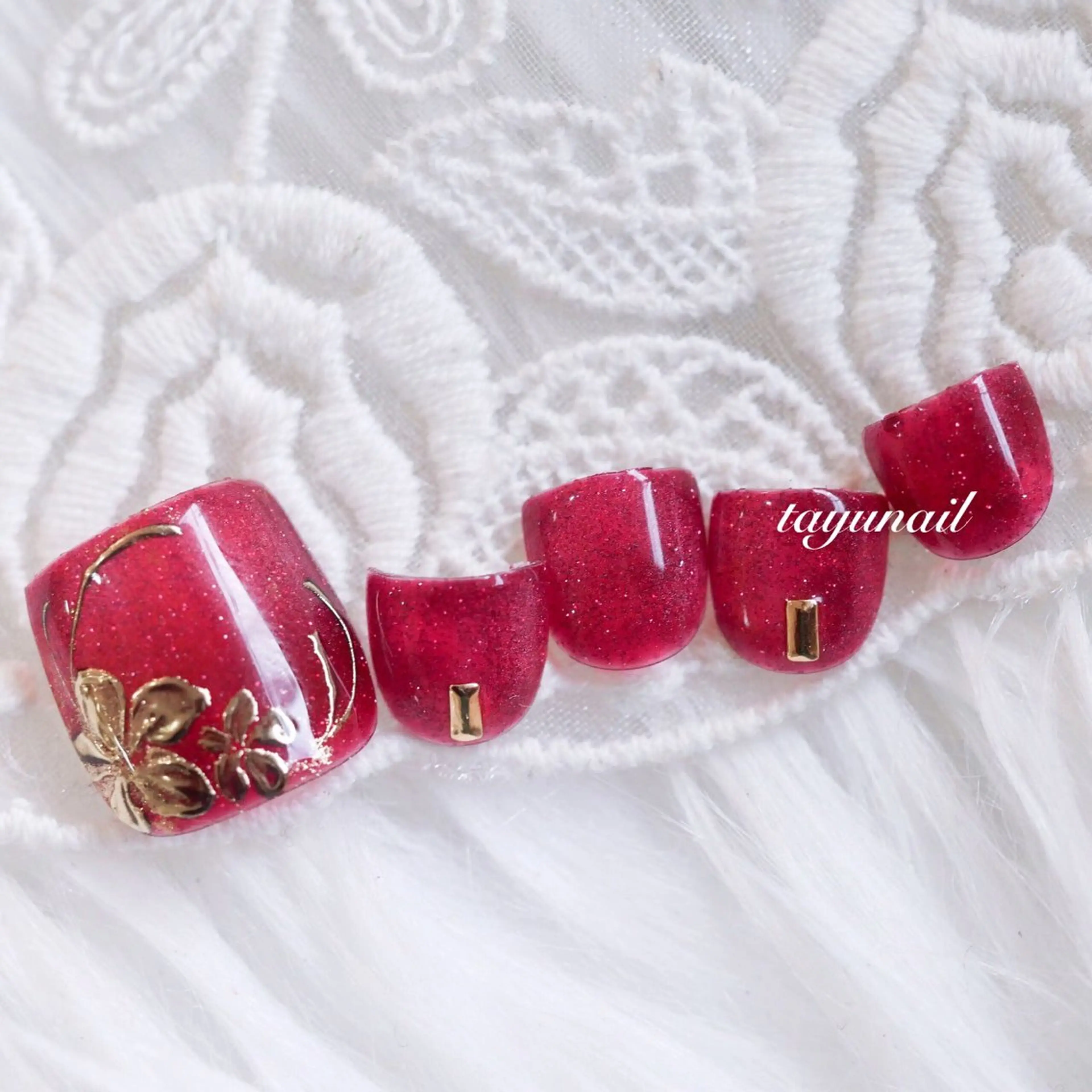 ネイル アートネイル ジェルネイル パラジェル フットネイル ネイルサロン 【たゆnail】のネイルデザイン