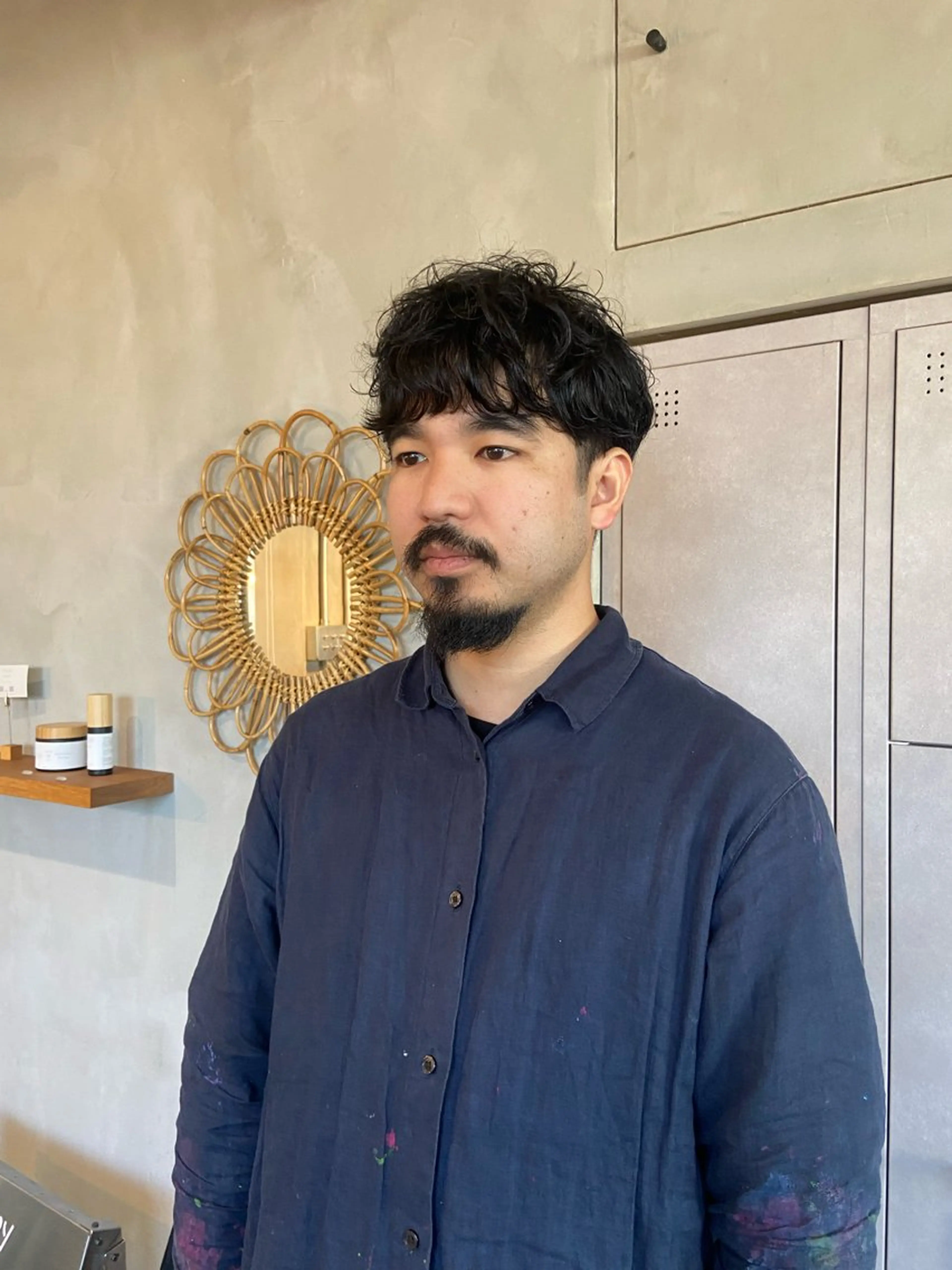 メンズ マッシュ カット パーマ 大人メンズショート/ ナチュラルヘア/福田のヘアスタイル