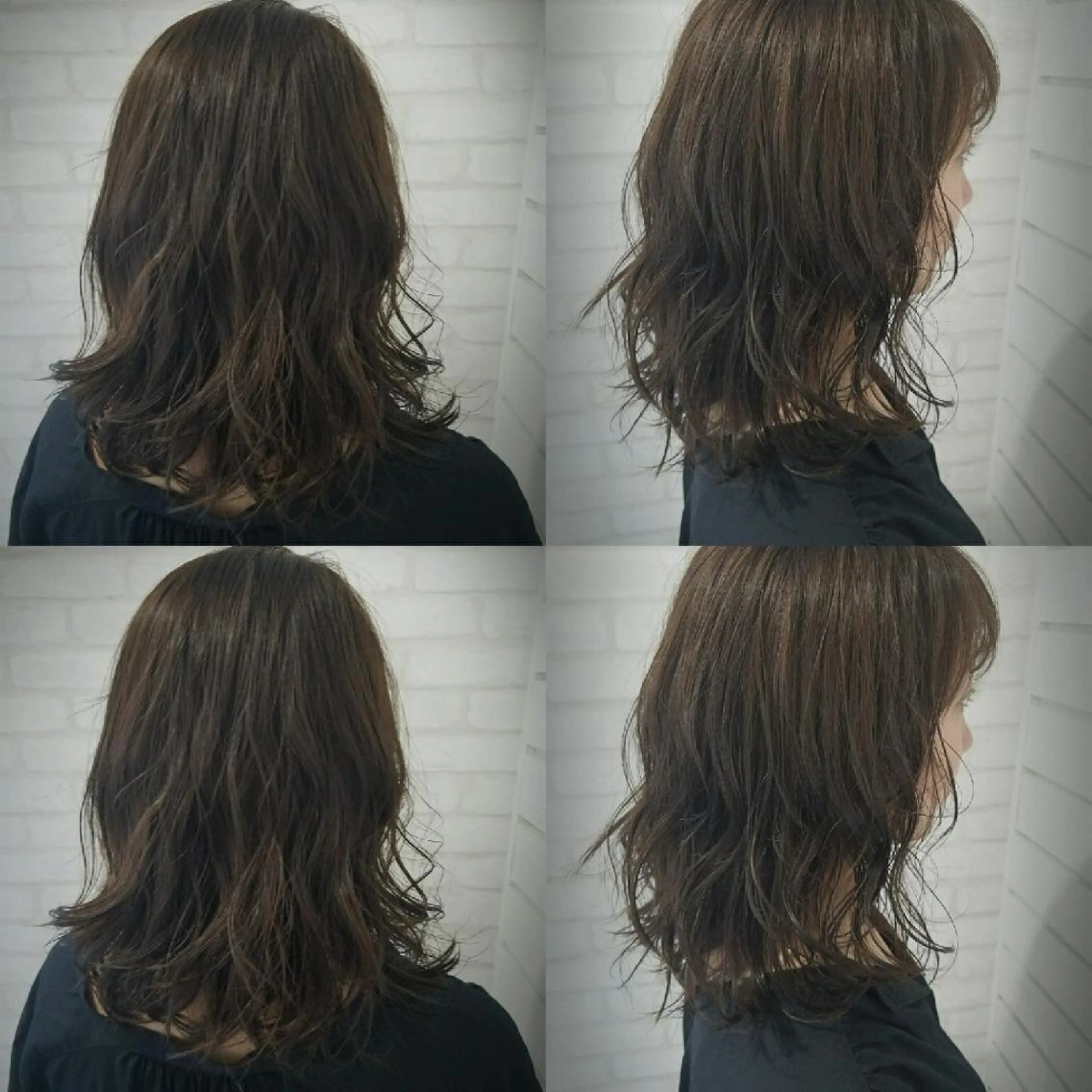 ミディアム 今中 小百合のヘアスタイル