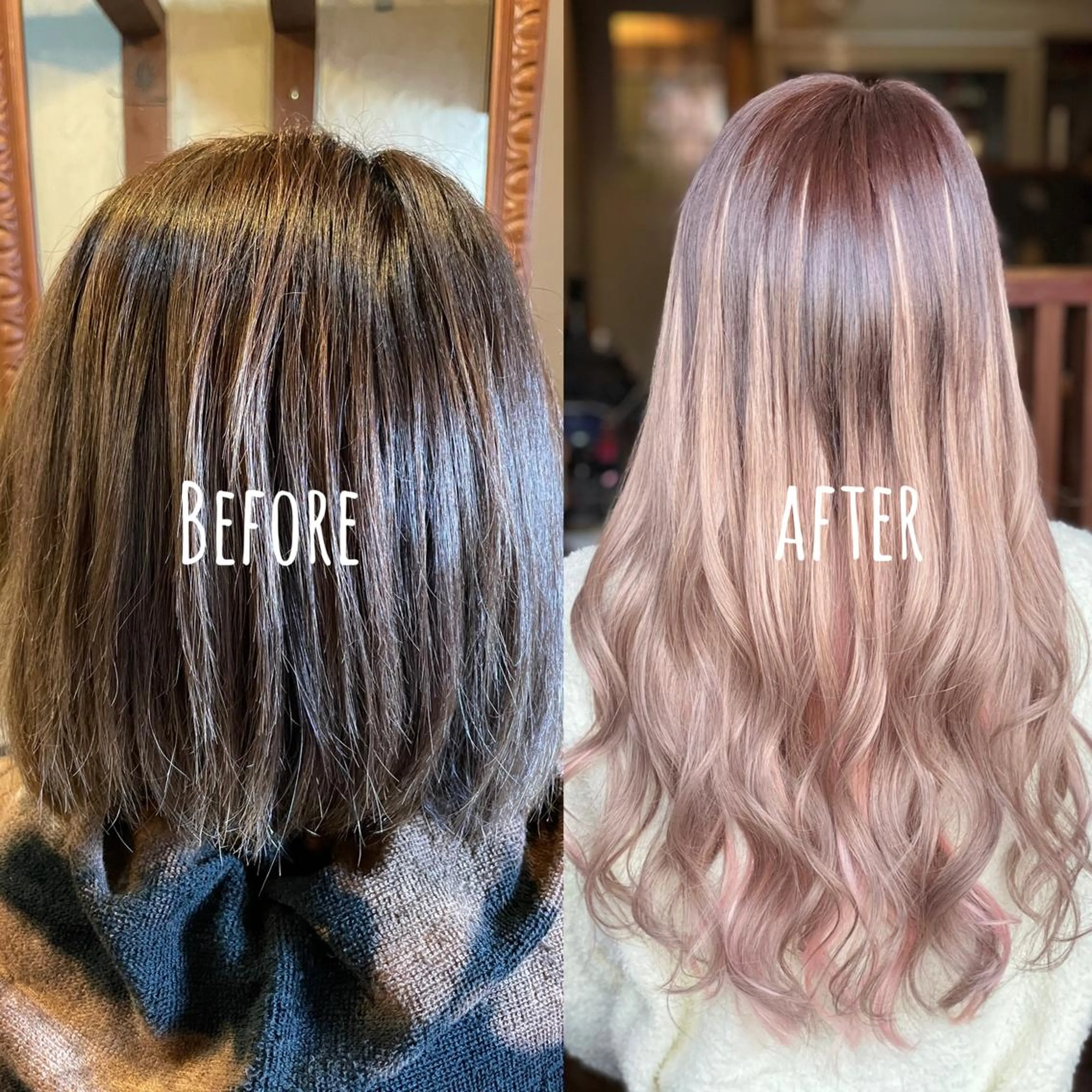 ロング シールエクステ エクステ カット ヘアカラー エクステ ❤️MASAKO❤️ 🌸🩷エクステ🩷のヘアスタイル