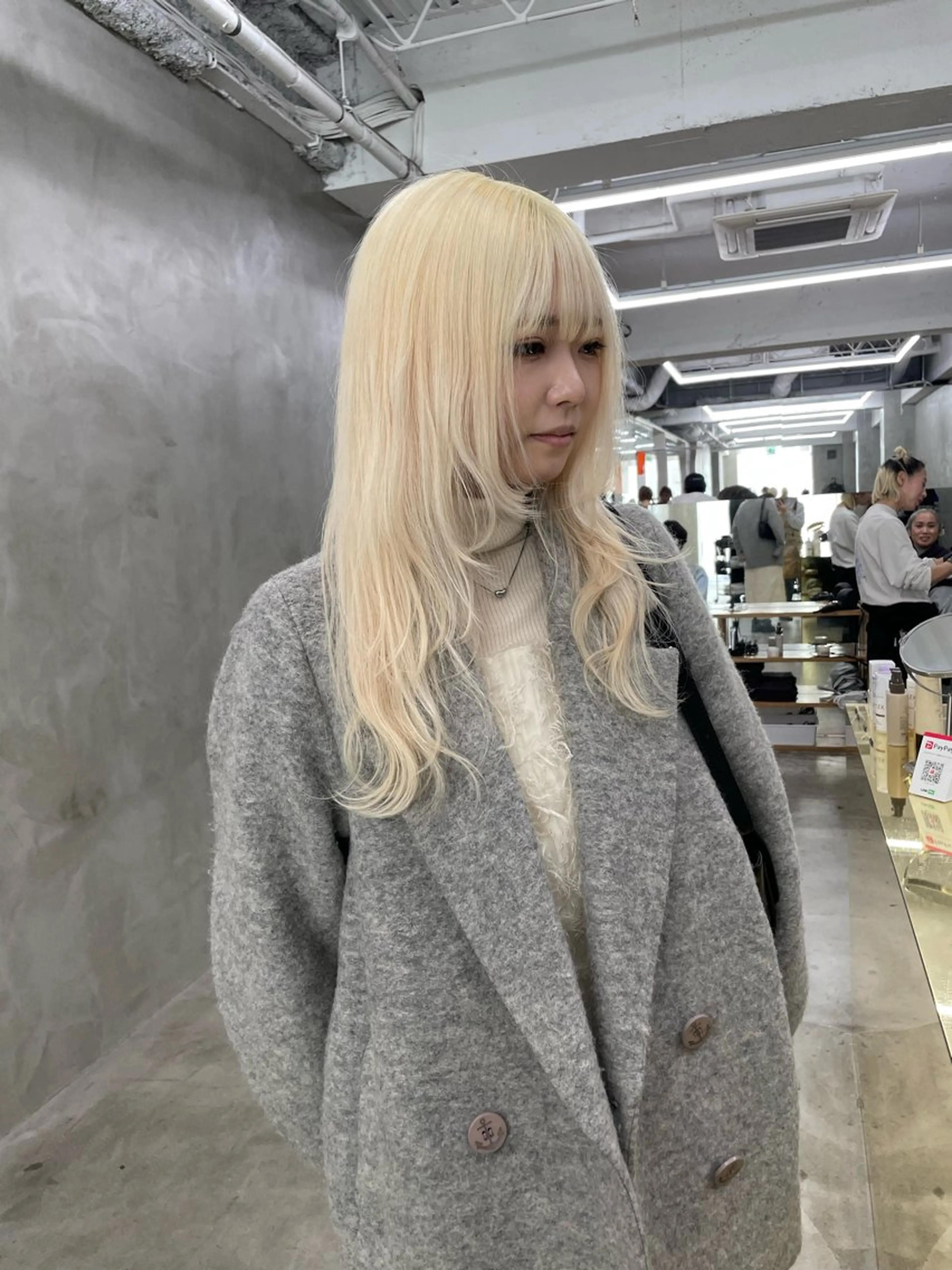 カラー ブロンド ヘアカラー トリートメント ハイトーン/レイヤー 🌸さくらのヘアスタイル