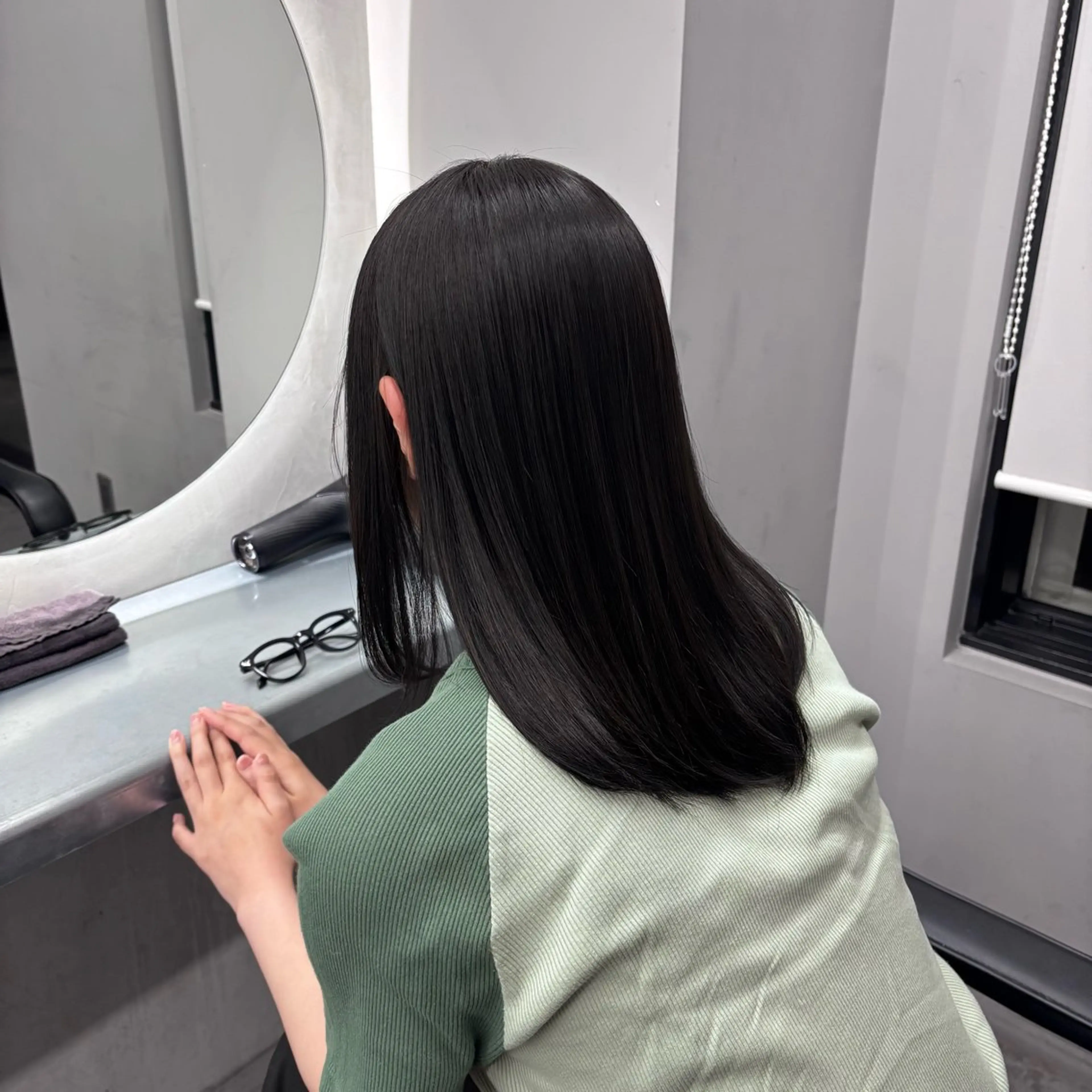 カラー 透明感カラー ダークグレー ダークグレージュ グレージュ ヘアカラー トリートメント ヘッドスパ ヘアセット 透明感/グレージュ/ ベージュ/るな🪽のヘアスタイル