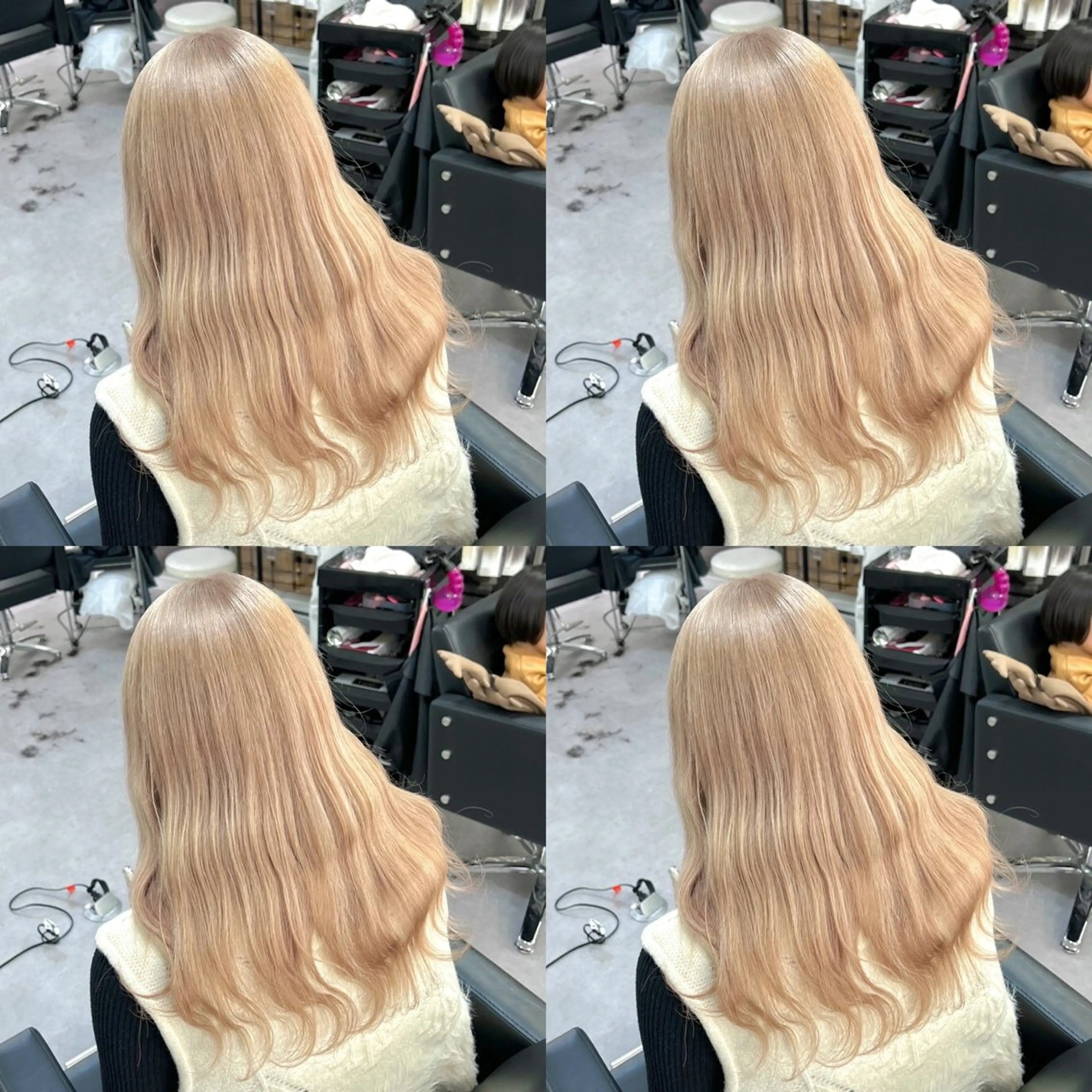 ロング カラー ヘアカラー トリートメント ブリーチ&エクステ 🥀ケアカラー特化のヘアスタイル