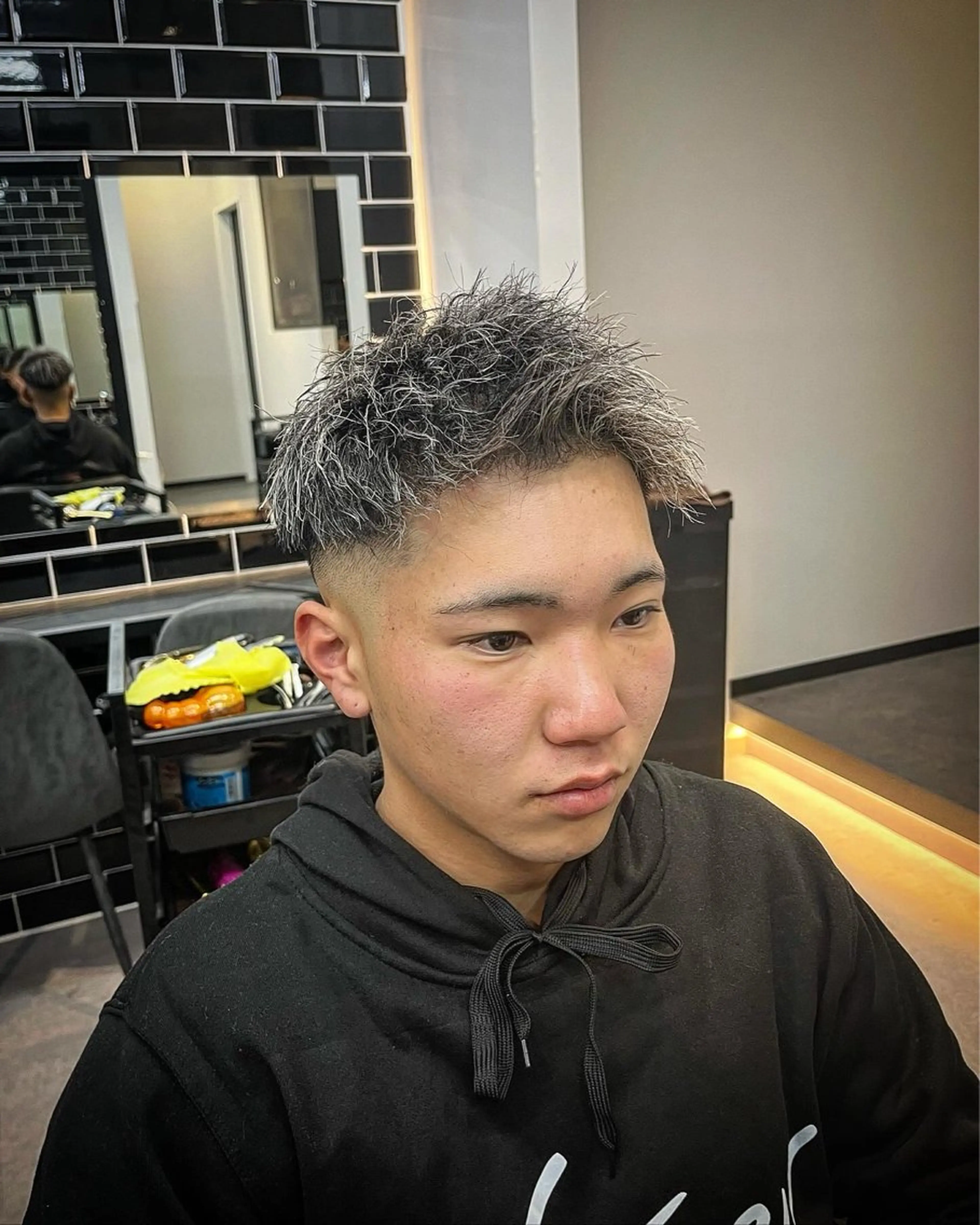 ショート パーマ ヘアアレンジ メンズ カット ヘアカラー パーマ ヘアセット men'slapis YUTOのヘアスタイル