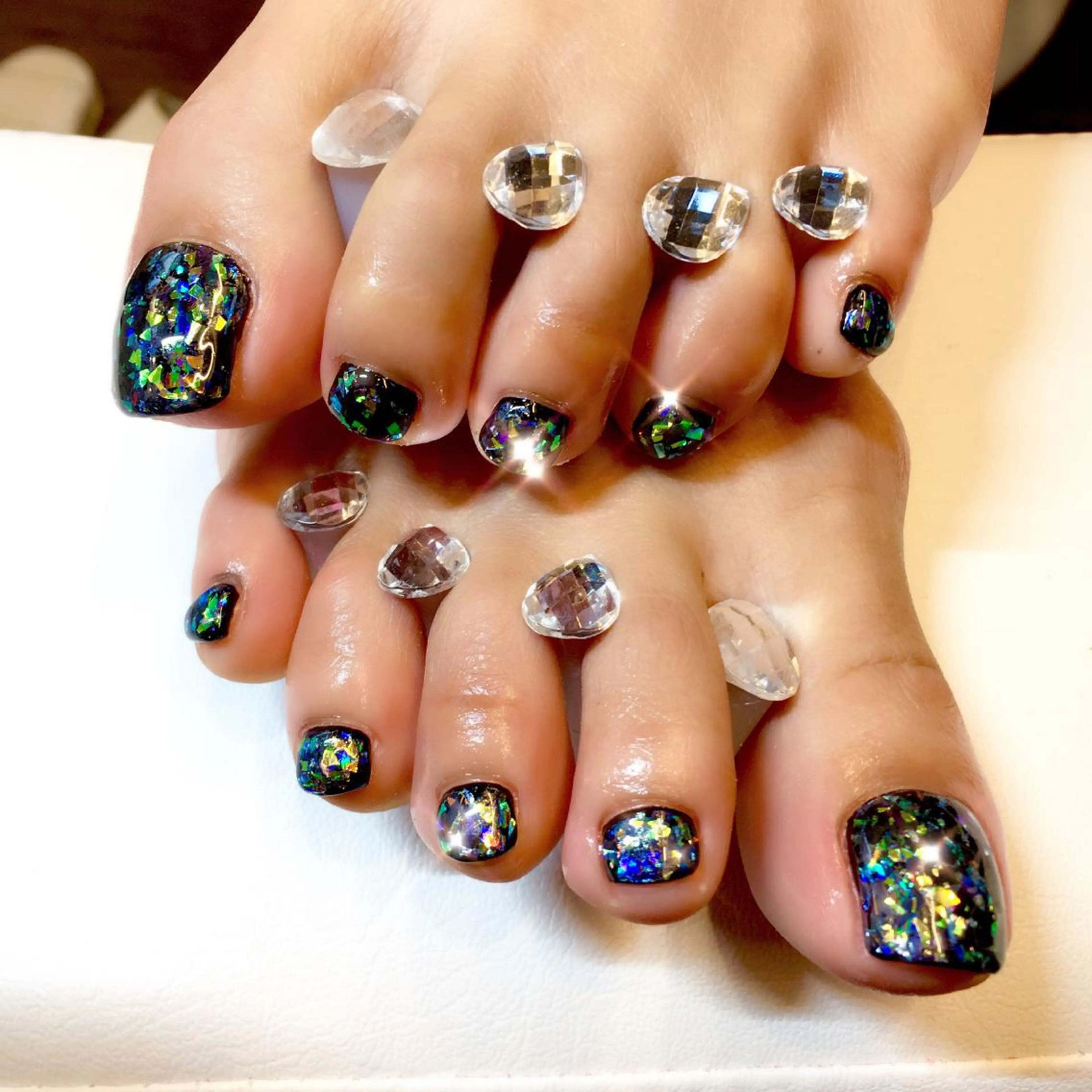 ネイル フットネイル ジェルネイル パラジェル 冬ネイル フットネイル clover nailのネイルデザイン