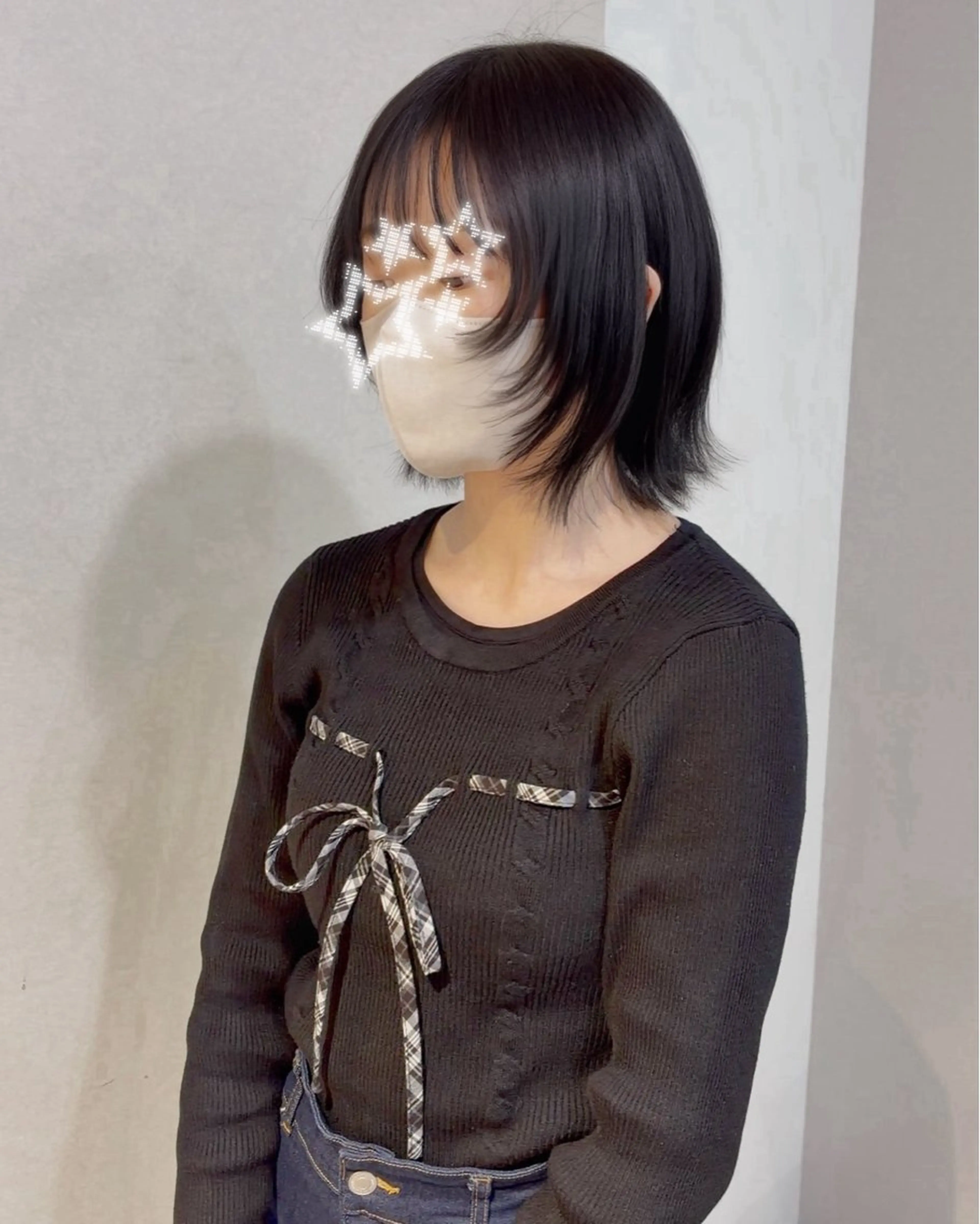 ショート ボブ 顔周りカット レイヤーカット ブリーチモデル募集中 星川まお𝜗𝜚のヘアスタイル