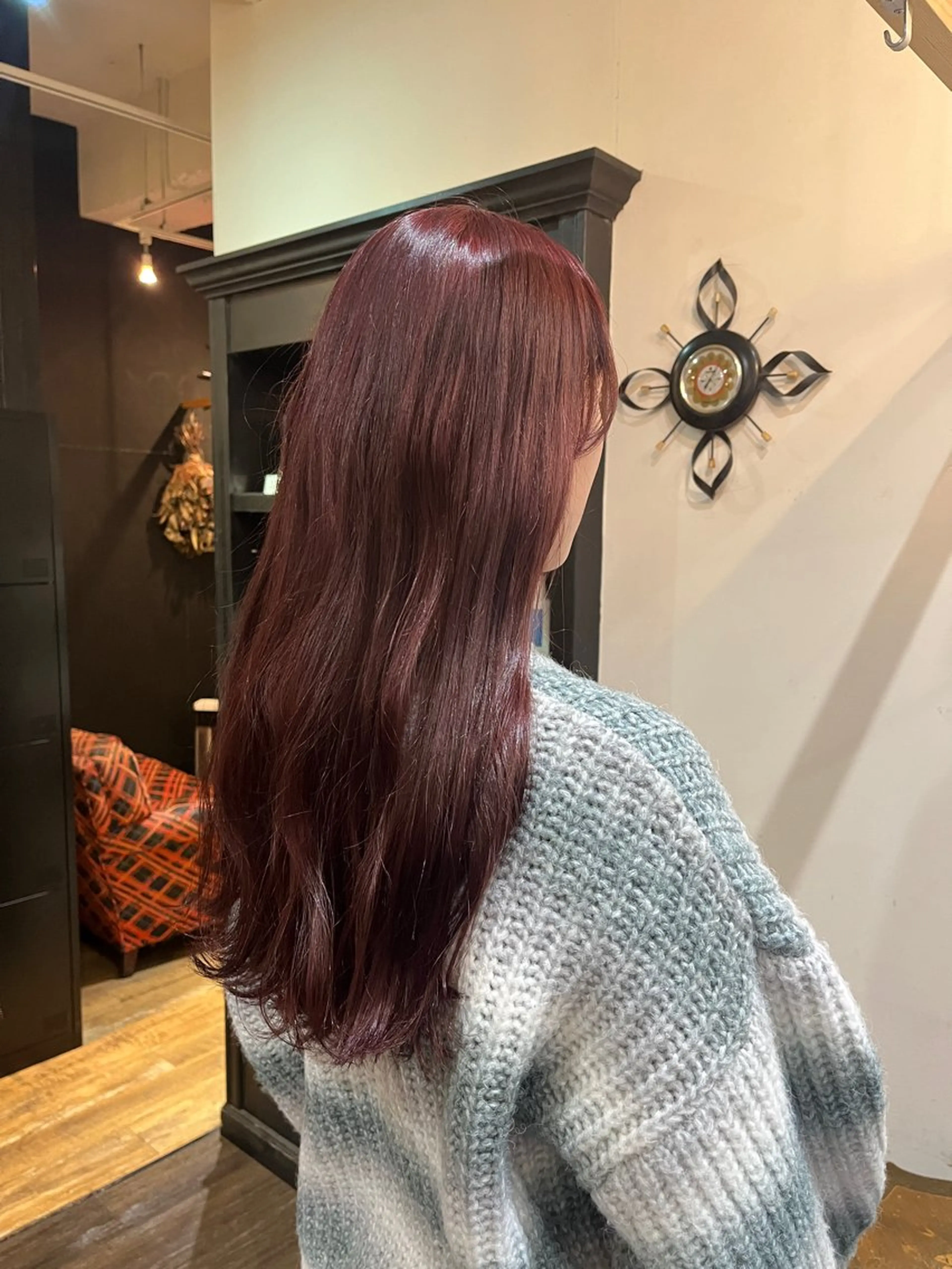 ロング カラー ピンクカラー カット ヘアカラー 竹内 穂乃佳のヘアスタイル