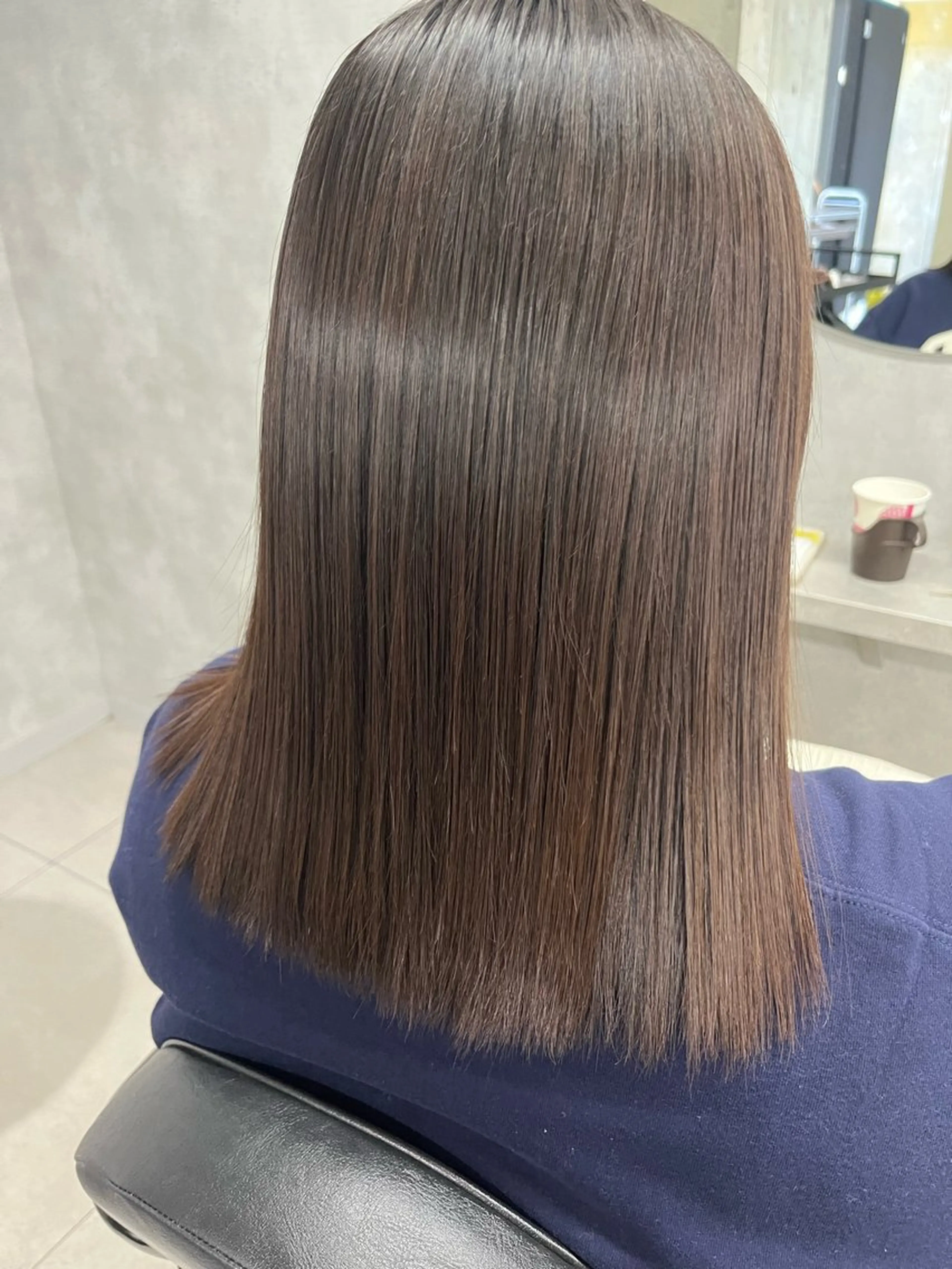 ミディアム パーマ 縮毛矯正 anon Loemのヘアスタイル