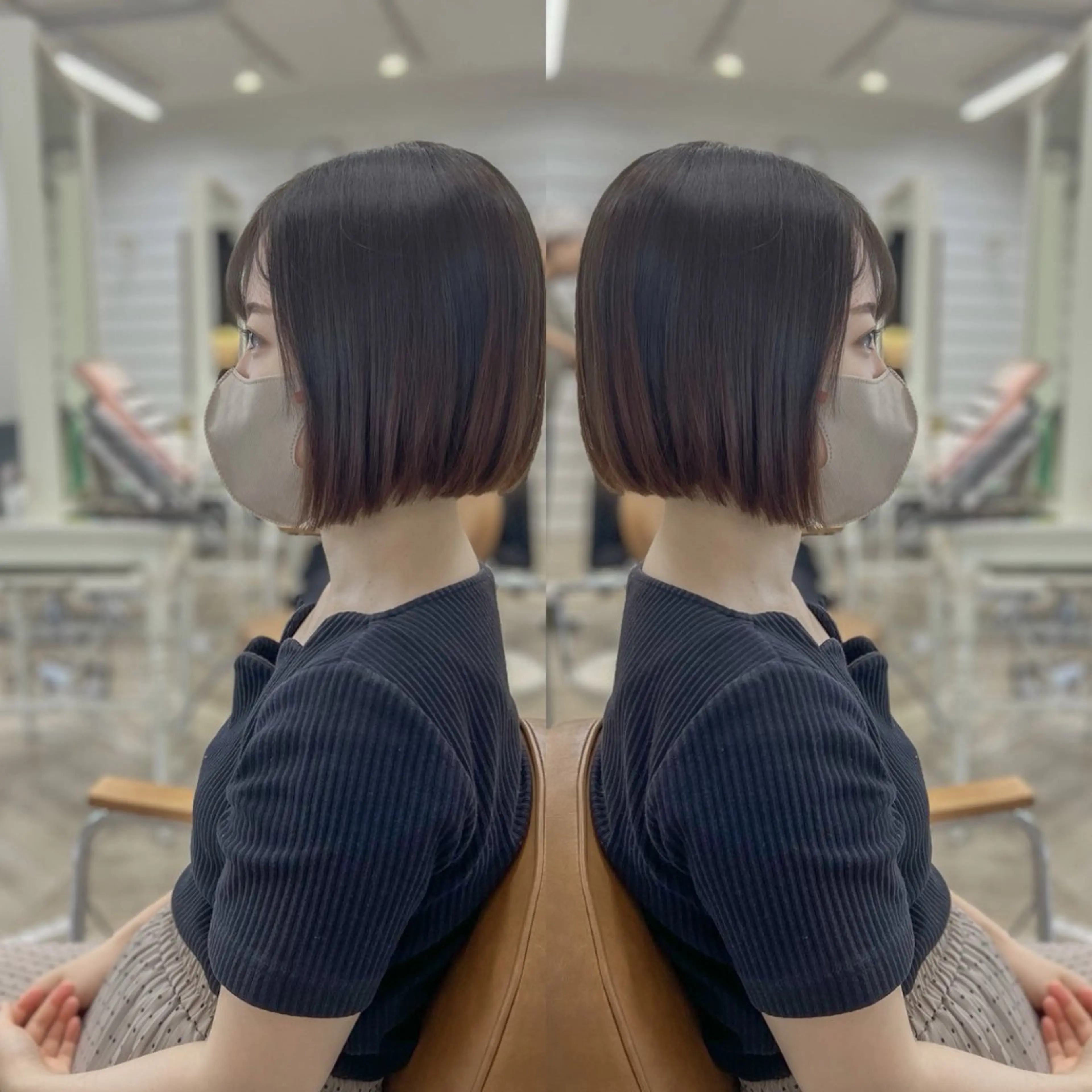 ショート ボブ 髪質改善 トリートメント 塚本/豊橋メンズ特化 パーマ、ヘッドスパのヘアスタイル