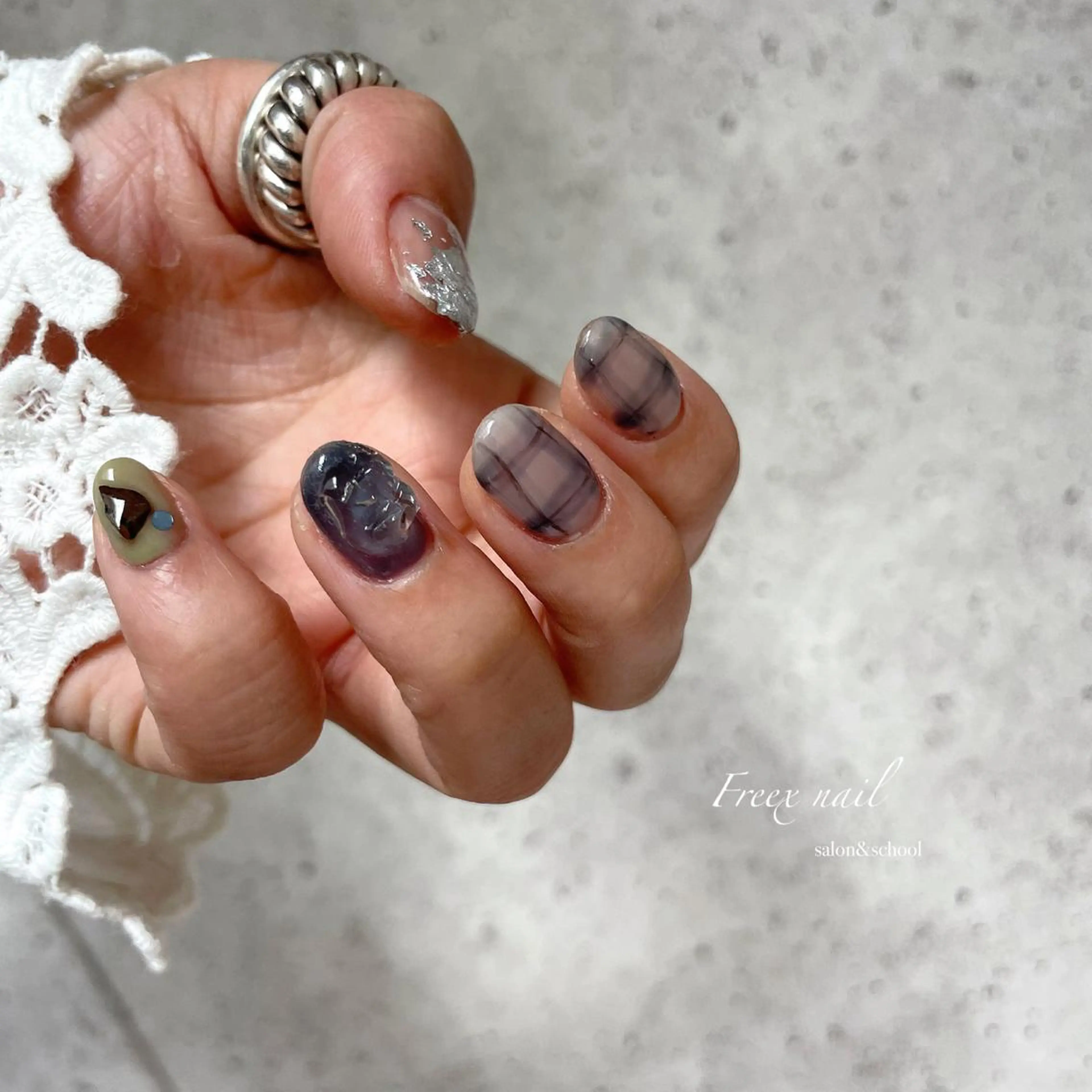 ネイル ハンドネイル ハンドケア freex nail /ニュアンス/個性派のネイルデザイン