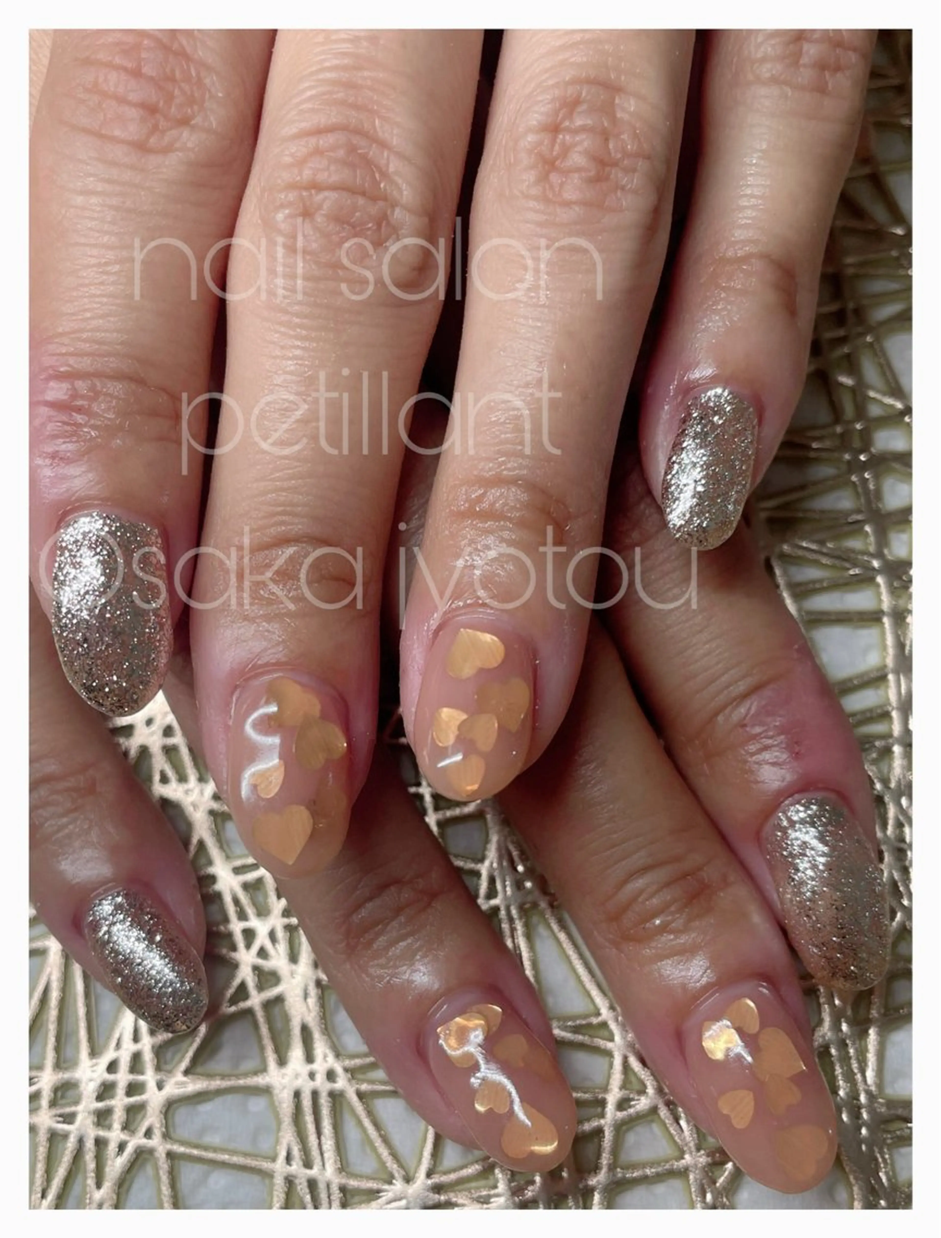 ネイル ハート nail salon petillantのネイルデザイン