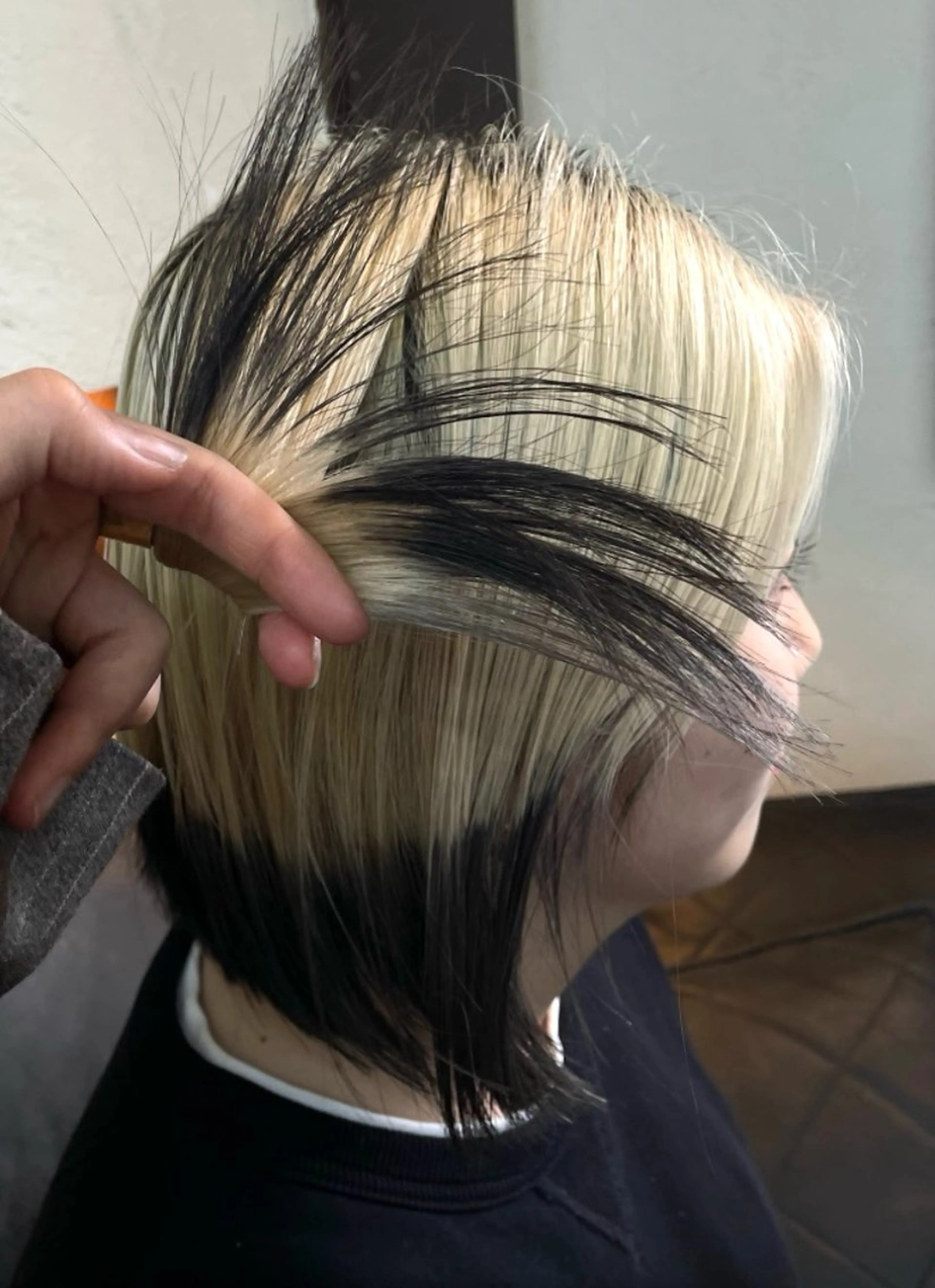 ショート カラー 切りっぱなしボブ ボブ レイヤーカット/ブラ ウンカラー/河野凜のヘアスタイル