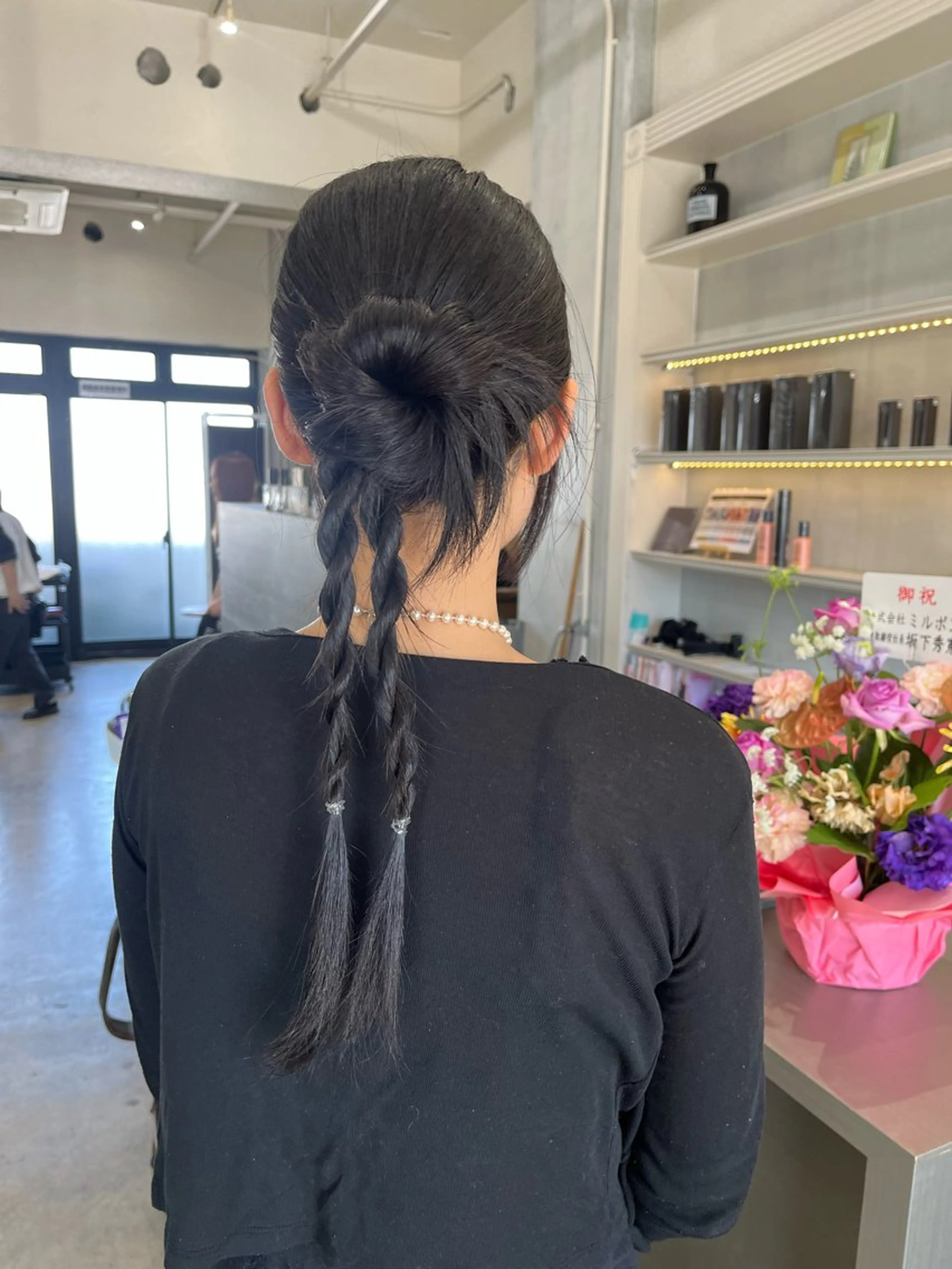ヘアアレンジ ヘアセット 髪質改善×ブリーチ 無しWカラー🫧天神のヘアスタイル