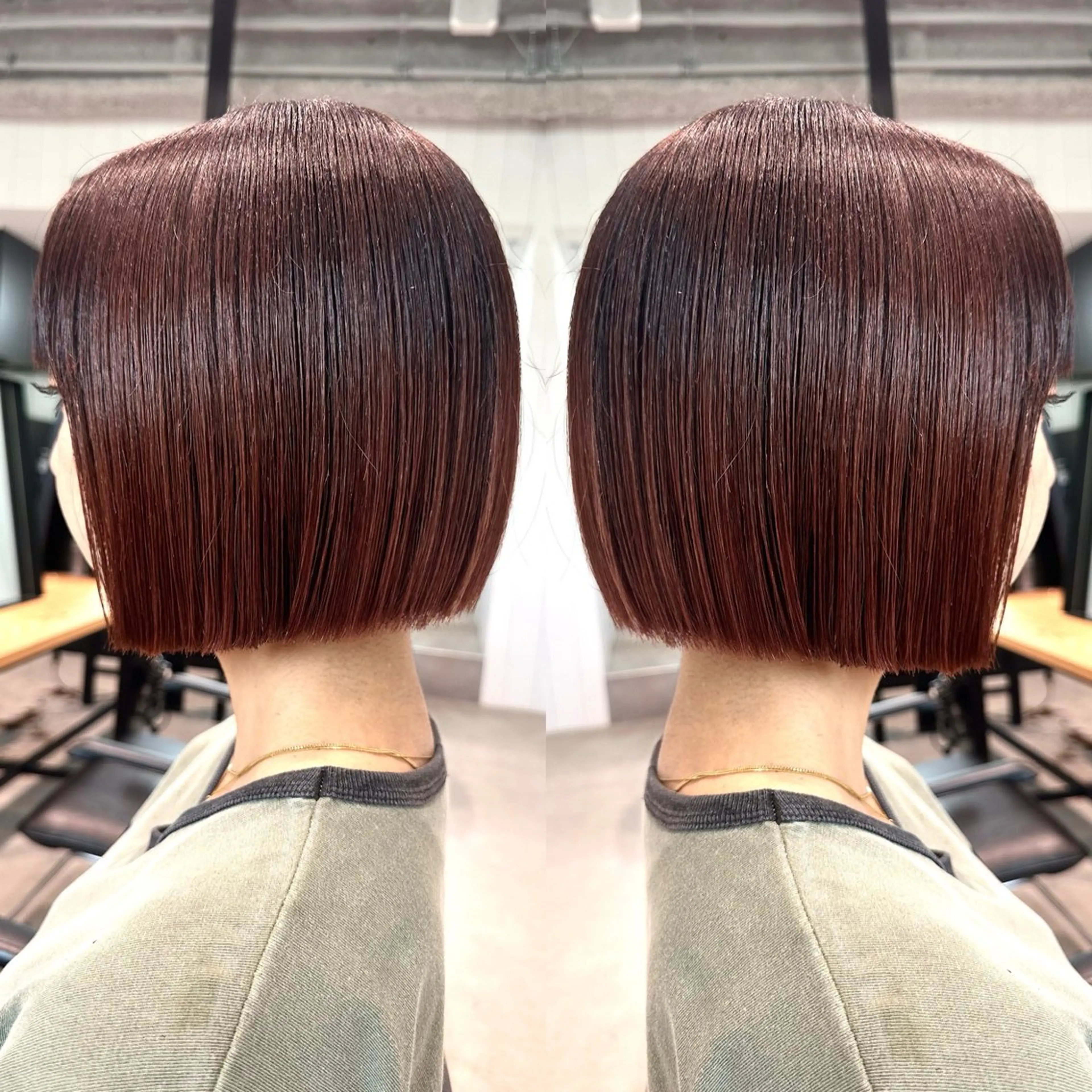 ショート ボブ カット ヘアカラー 大人上品特化 レイヤー🇺🇸山村のヘアスタイル
