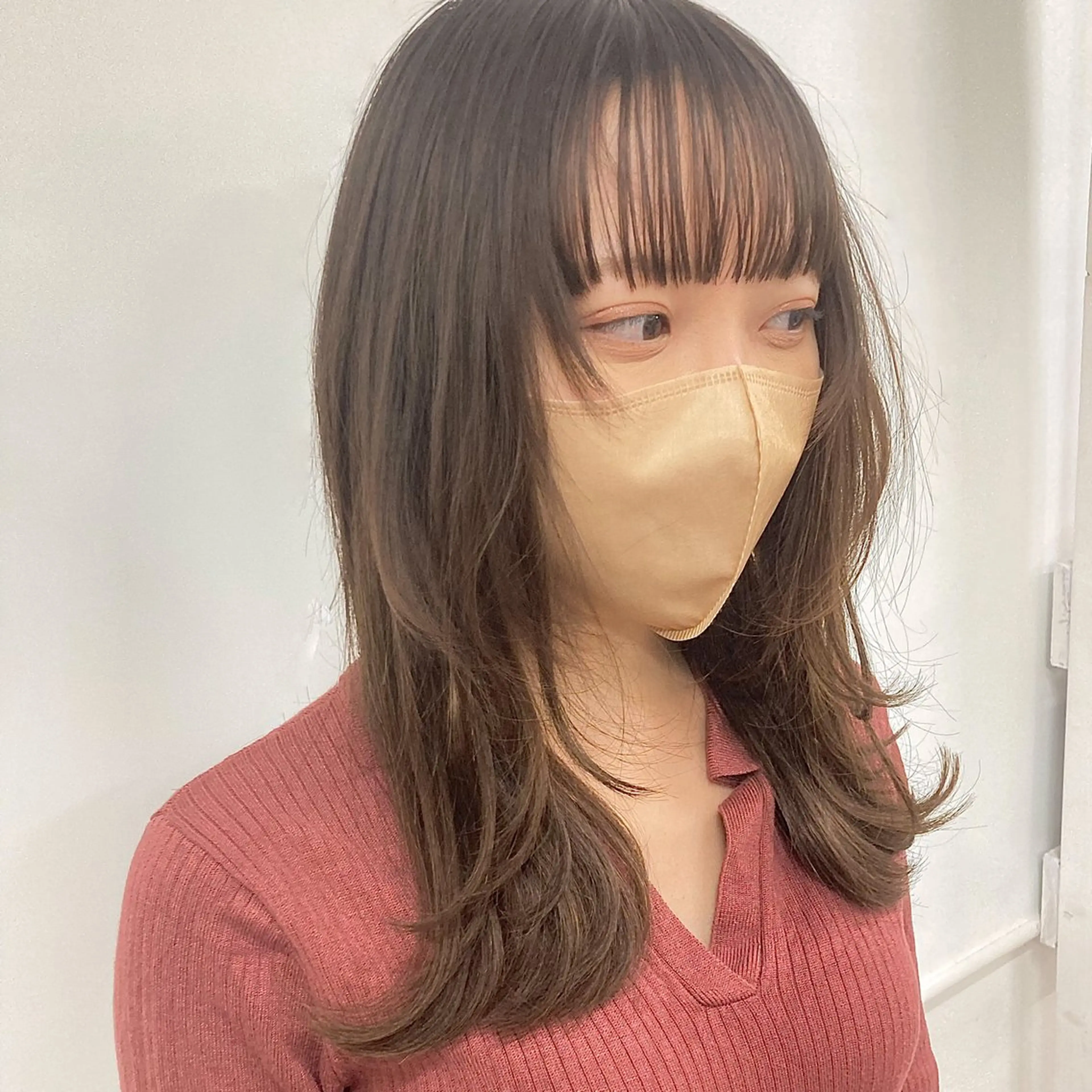 ミディアム 編み込みエクステ エクステ ウルフレイヤー エクステ/kokiのヘアスタイル