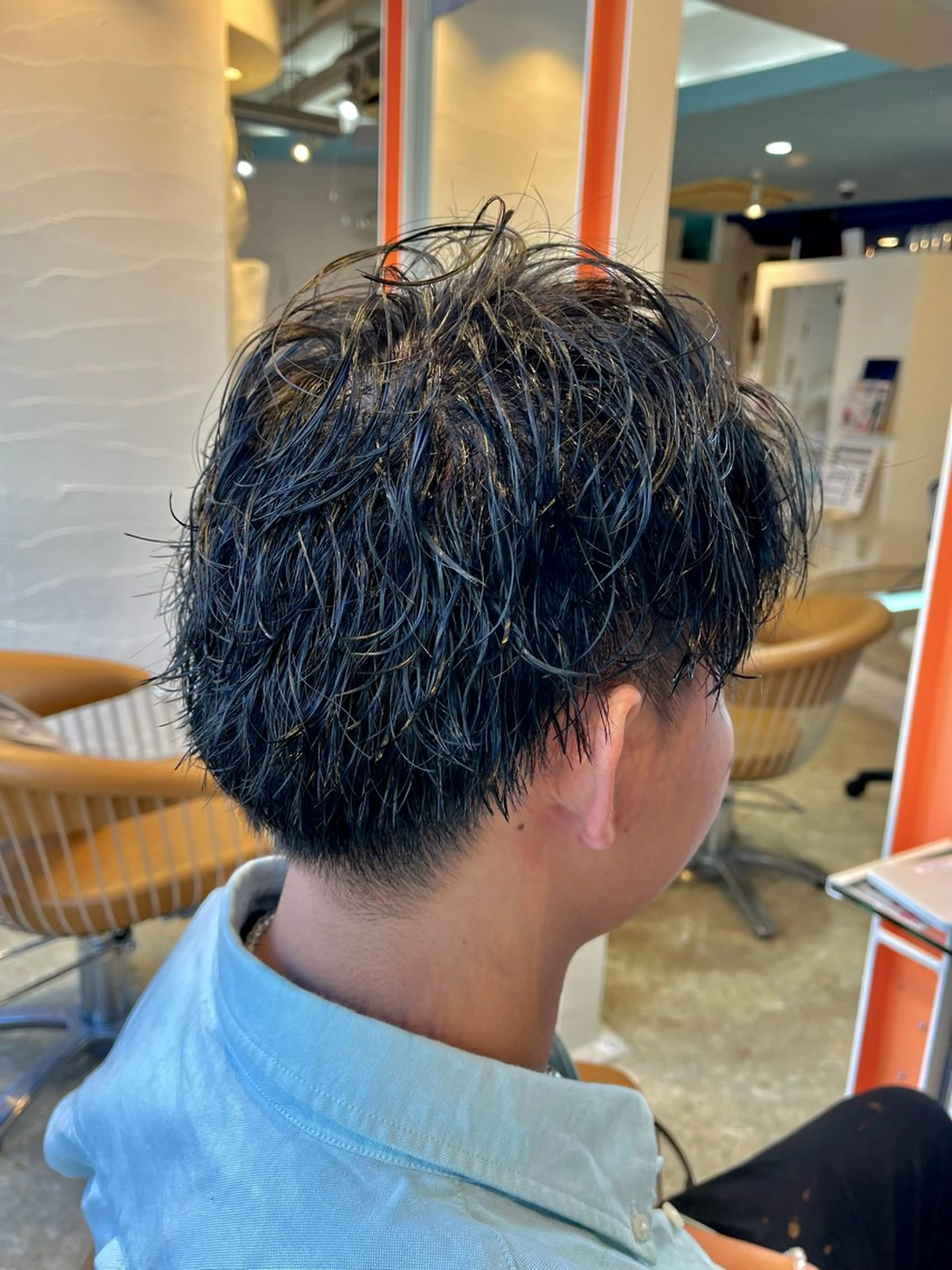 ショート パーマ メンズ カット パーマ うしだ かおるのヘアスタイル