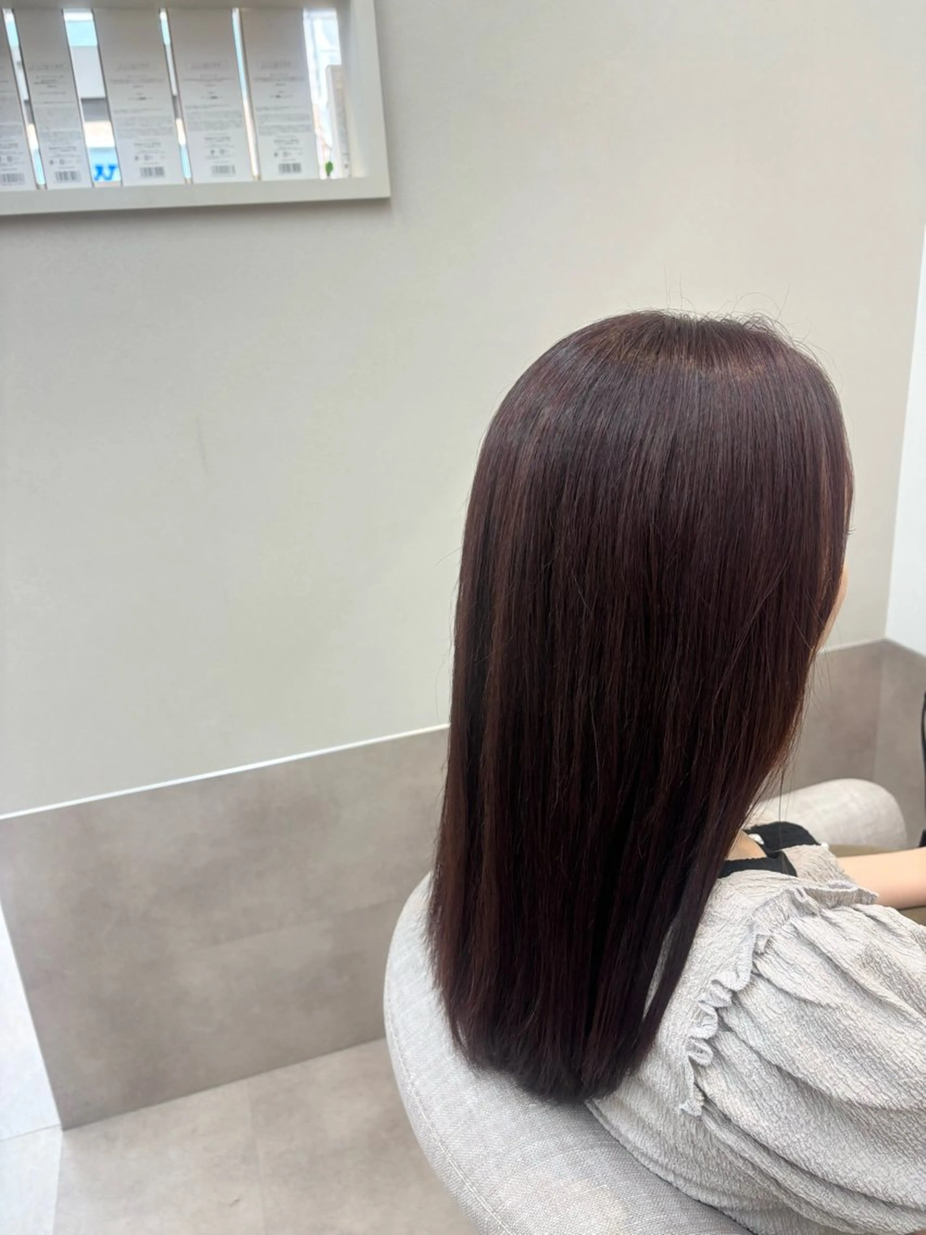 ロング カラー ブラウンカラー ピンクカラー ピンクブラウン ヘアカラー トリートメント 池田 蘭/藤崎のヘアスタイル