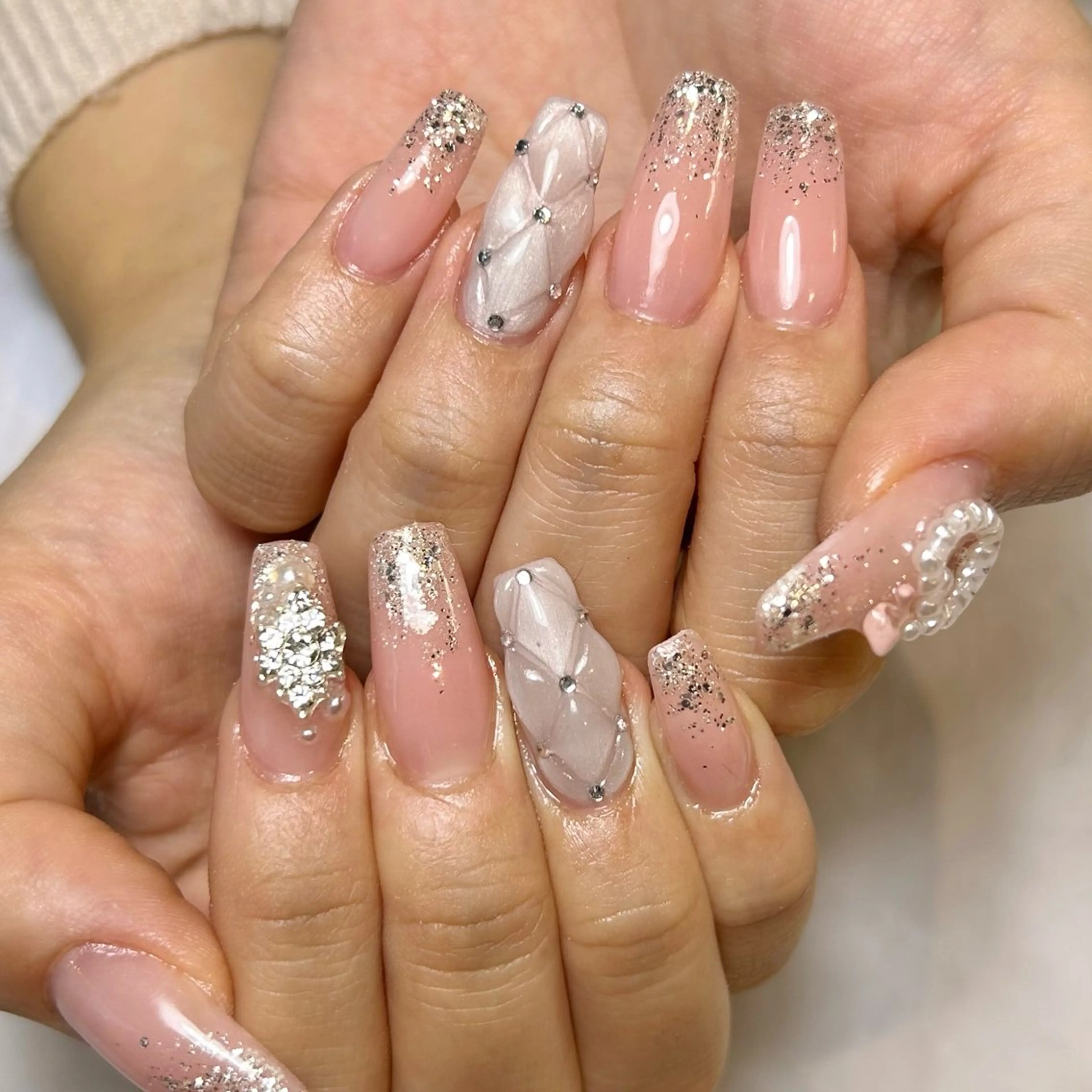 ネイル 持ち込み ピンク ハンドネイル Reflection marikoのネイルデザイン