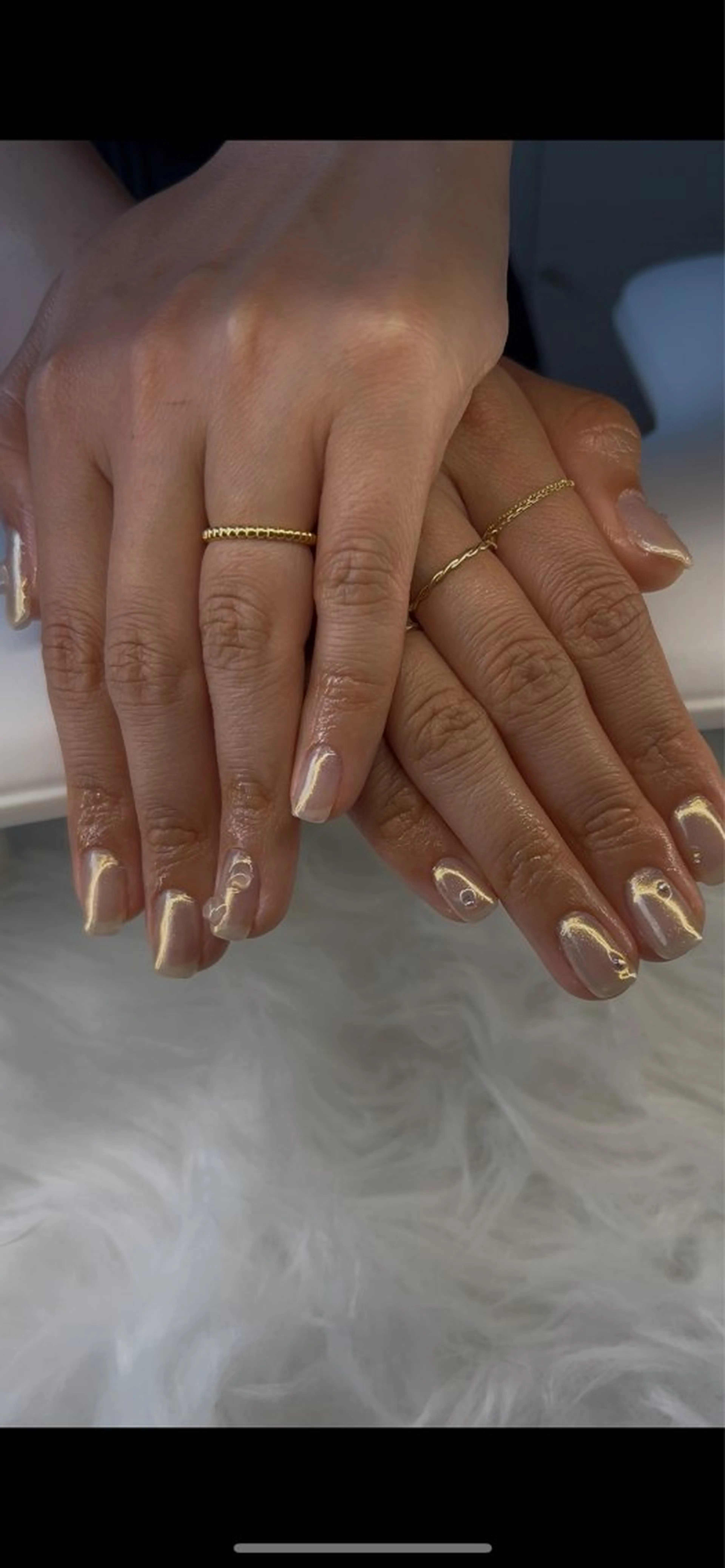 ネイル オーロラネイル 韓国ネイル ニュアンスネイル ショートネイル LUMIERE目黒店所属・LUMIERE nao.のネイルデザイン