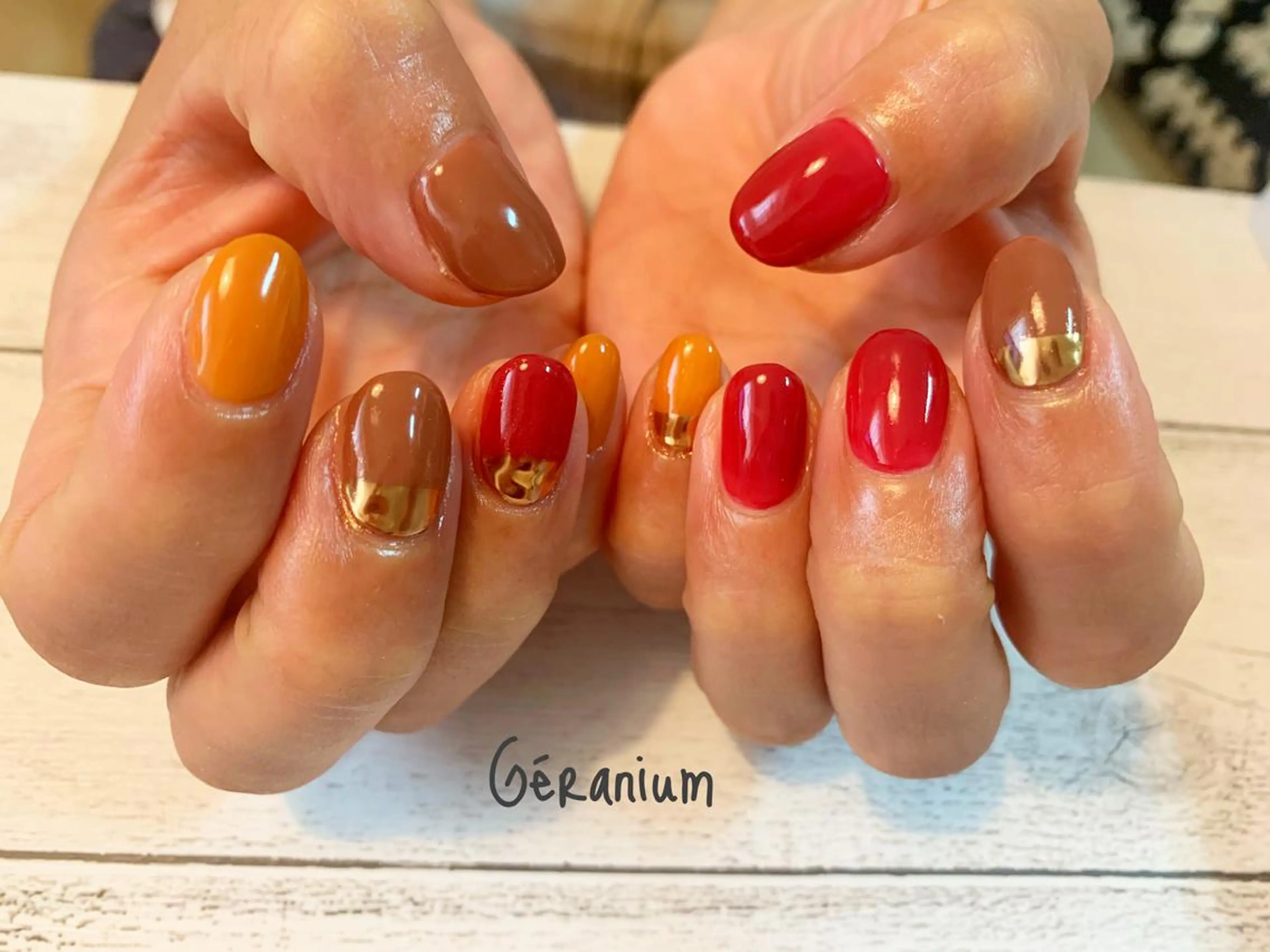 ネイル ハンドネイル フットネイル GéRanium Harukaのネイルデザイン