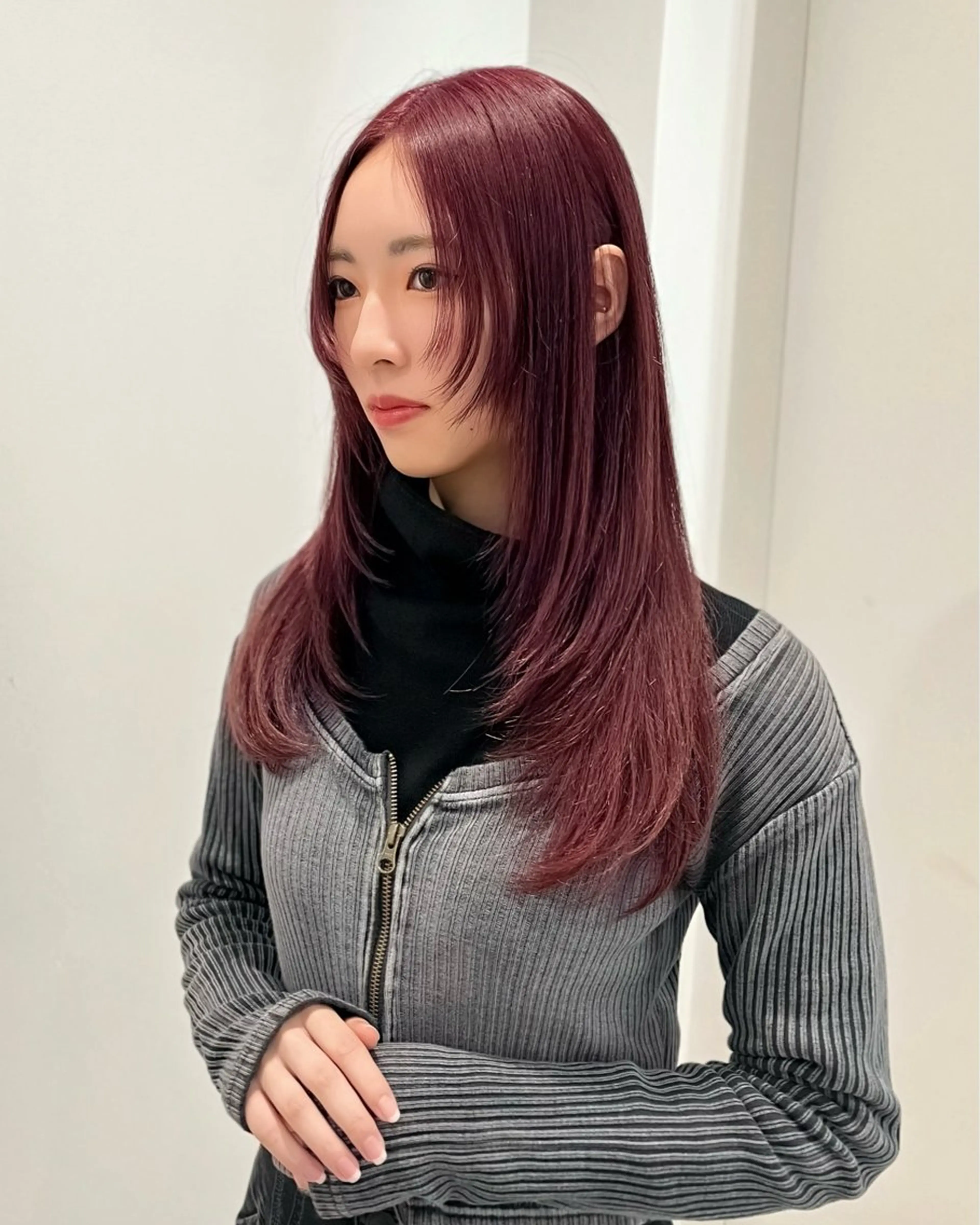 ロング カラー レイヤーカット 縮毛矯正/ハイトーン /パーマ/せき🧸のヘアスタイル