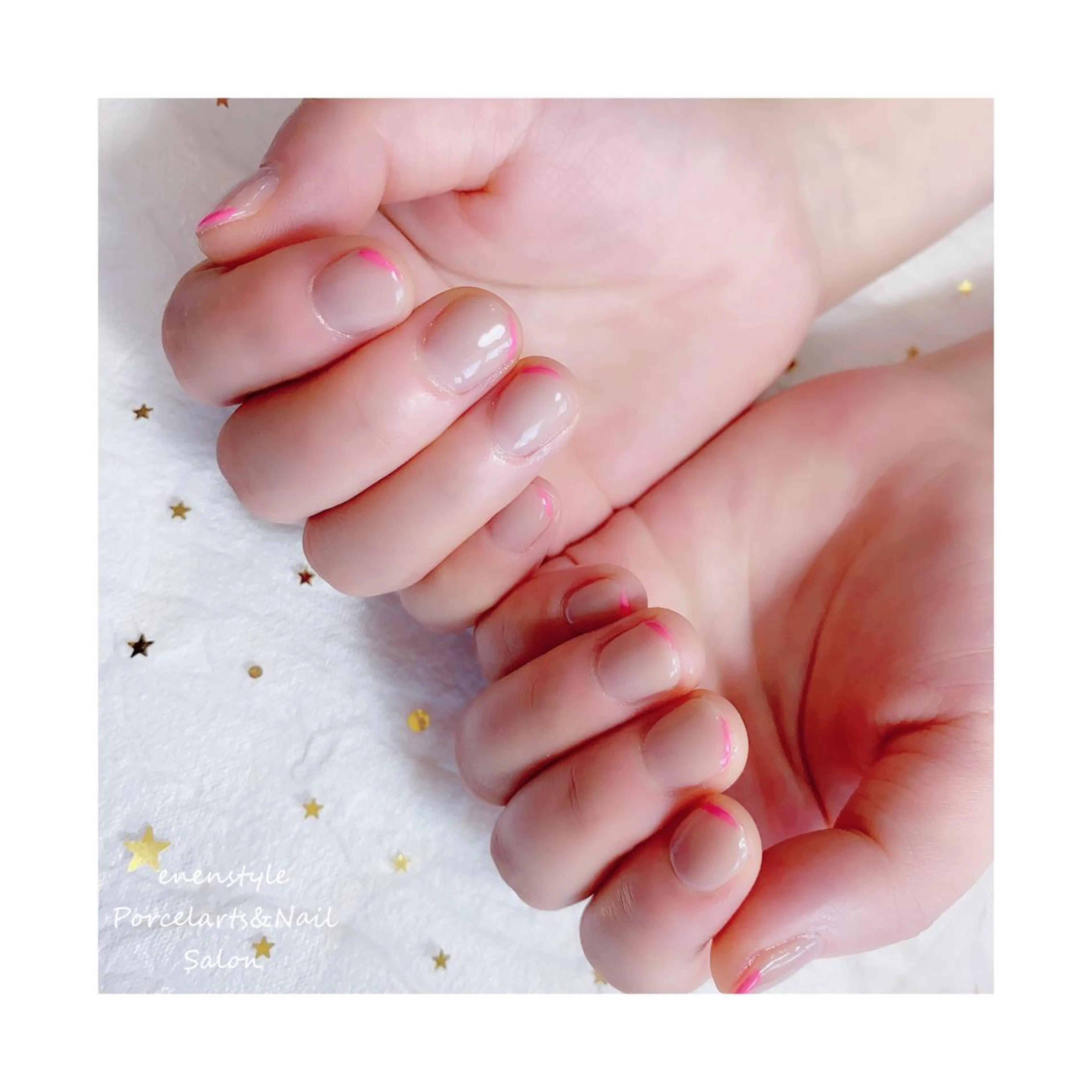 ショート ネイル ジェルネイル ニュアンスネイル オフィスネイル ワンカラーネイル パラジェル ハンドネイル 👑enen style👑のネイルデザイン