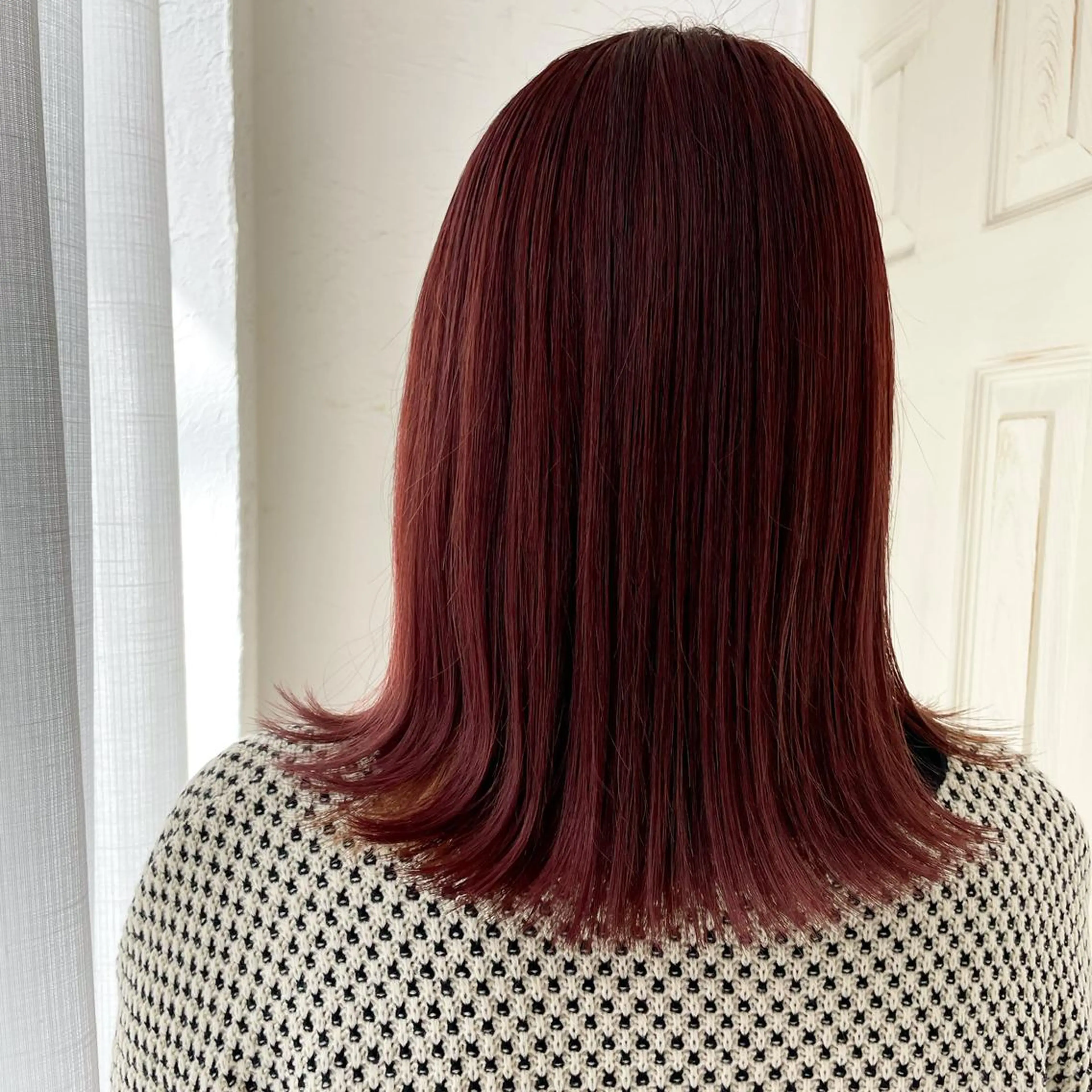 セミロング カラー ブリーチ カット ヘアカラー fio マナミのヘアスタイル