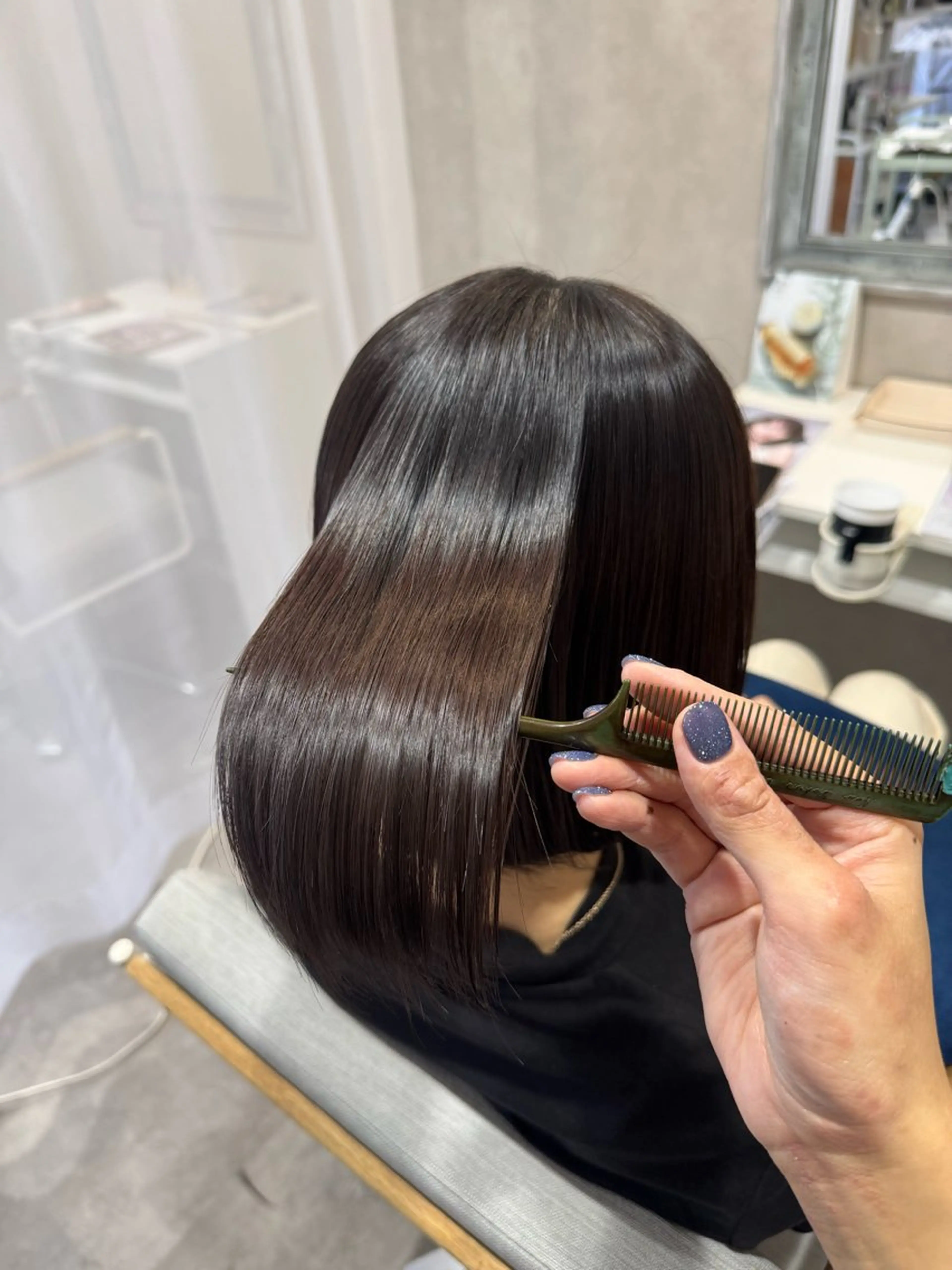 ショート 髪質改善 カット 縮毛矯正 トリートメント 艶髪/白髪ぼかし ヘッドスパ/大野結菜のヘアスタイル