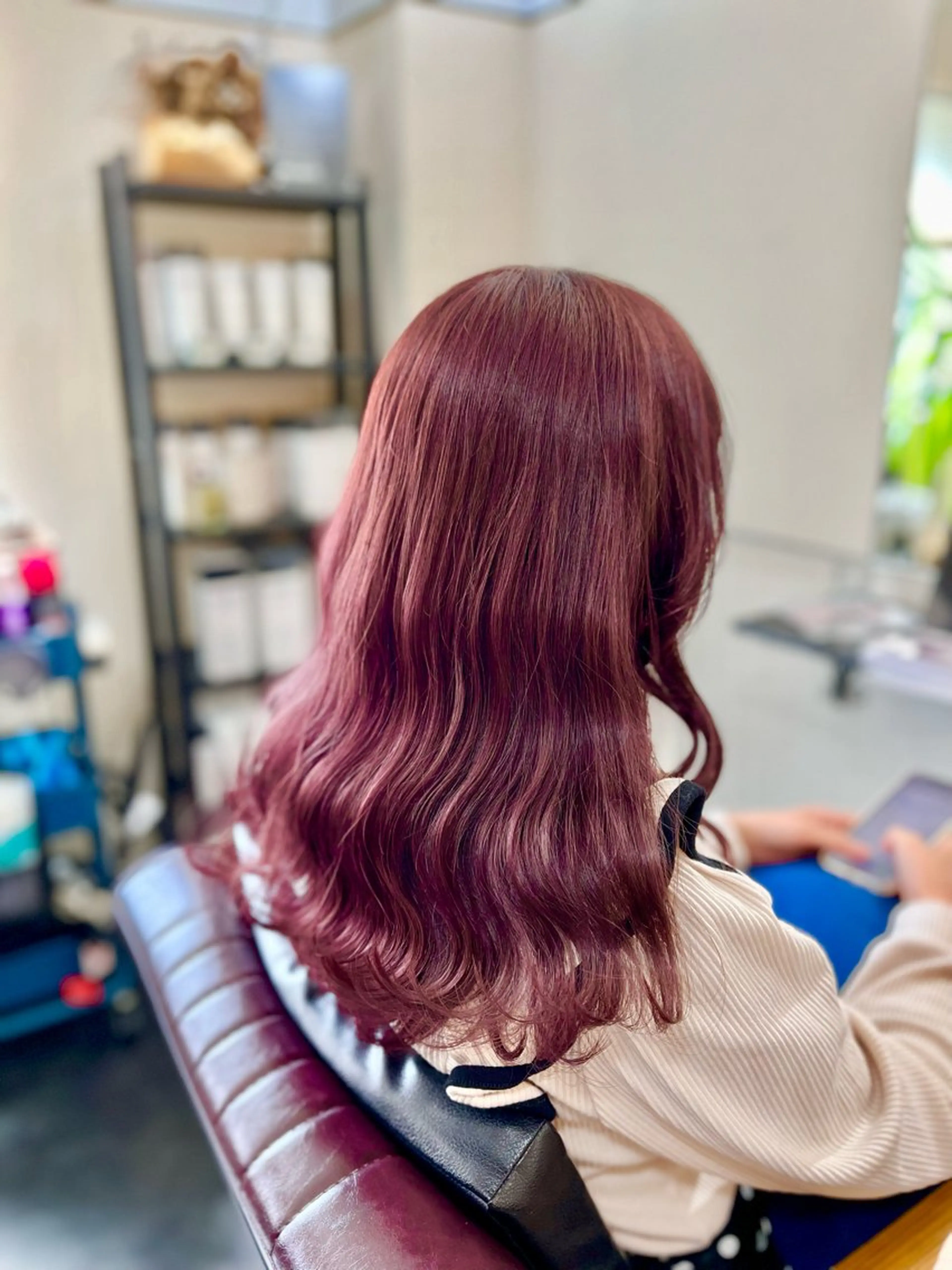 ロング カラー カシス ピンクカラー カット ヘアカラー トリートメント wavi hair所属・後藤 ユウキ/髪質改善🫧のヘアスタイル