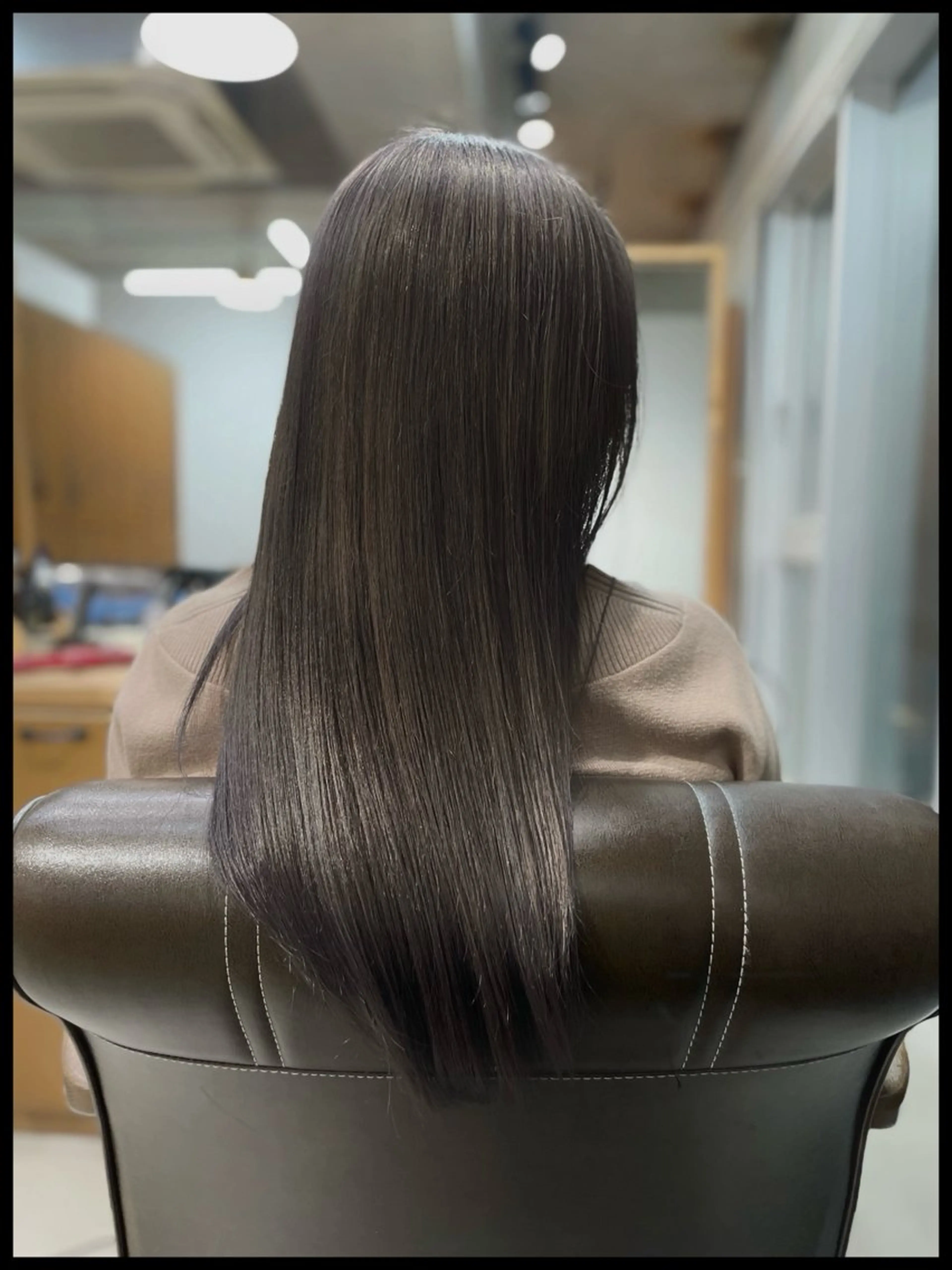 ロング カラー ダブルカラー グレージュ 中顔面短縮ｘ髪質改善 絹髪をつくる人｜大橋のヘアスタイル