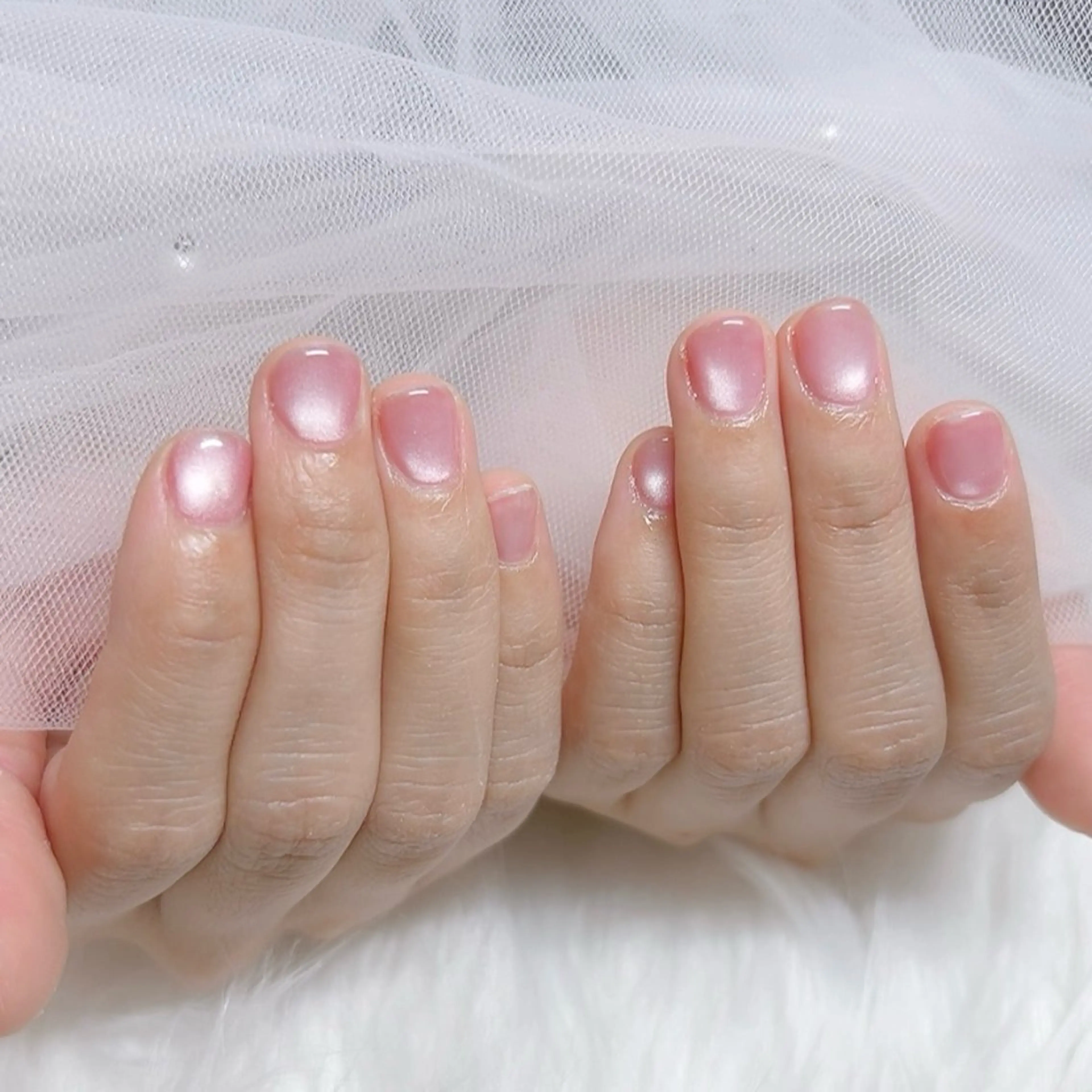 ネイル マグネットネイル ピンク ハンドネイル Charlie所属・Charlie 🖤のネイルデザイン