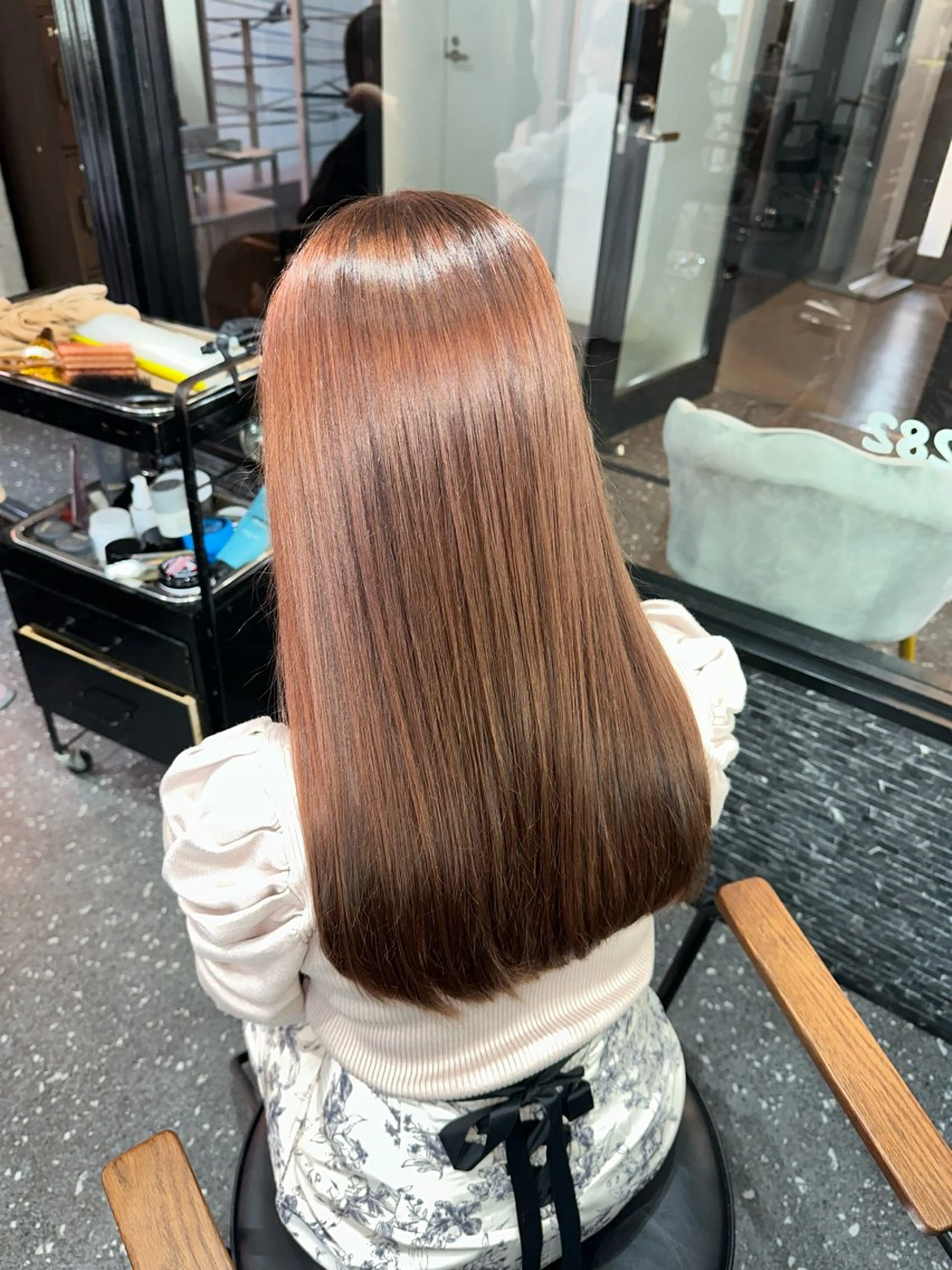 ロング パーマ 縮毛矯正 縮毛矯正 トリートメント 髪質改善⭐️縮毛矯正 中野⭐️Rinaのヘアスタイル