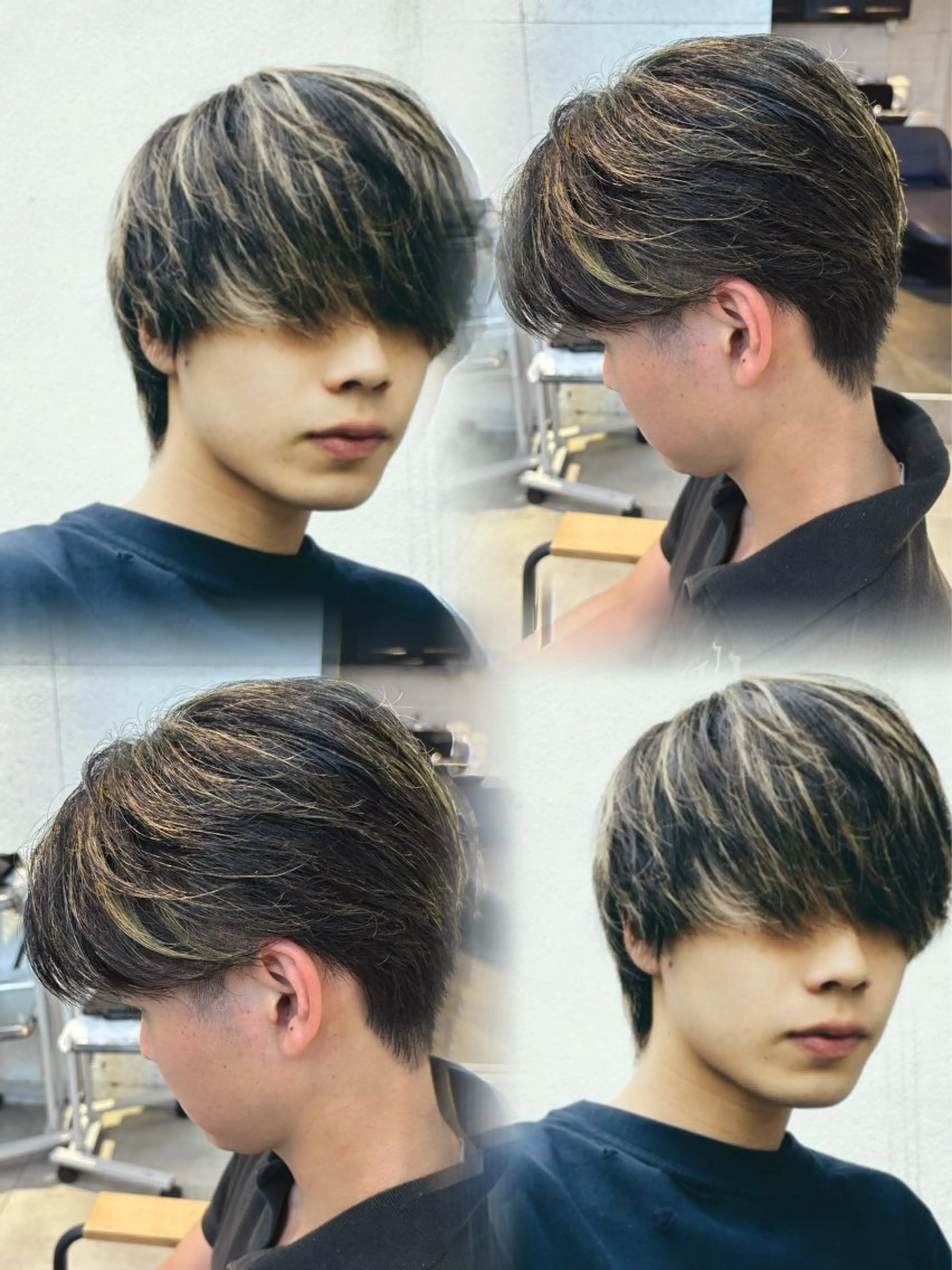 カラー メンズ カット ヘアカラー メンズパーマ/ メッシュ📍ﾕﾘのヘアスタイル